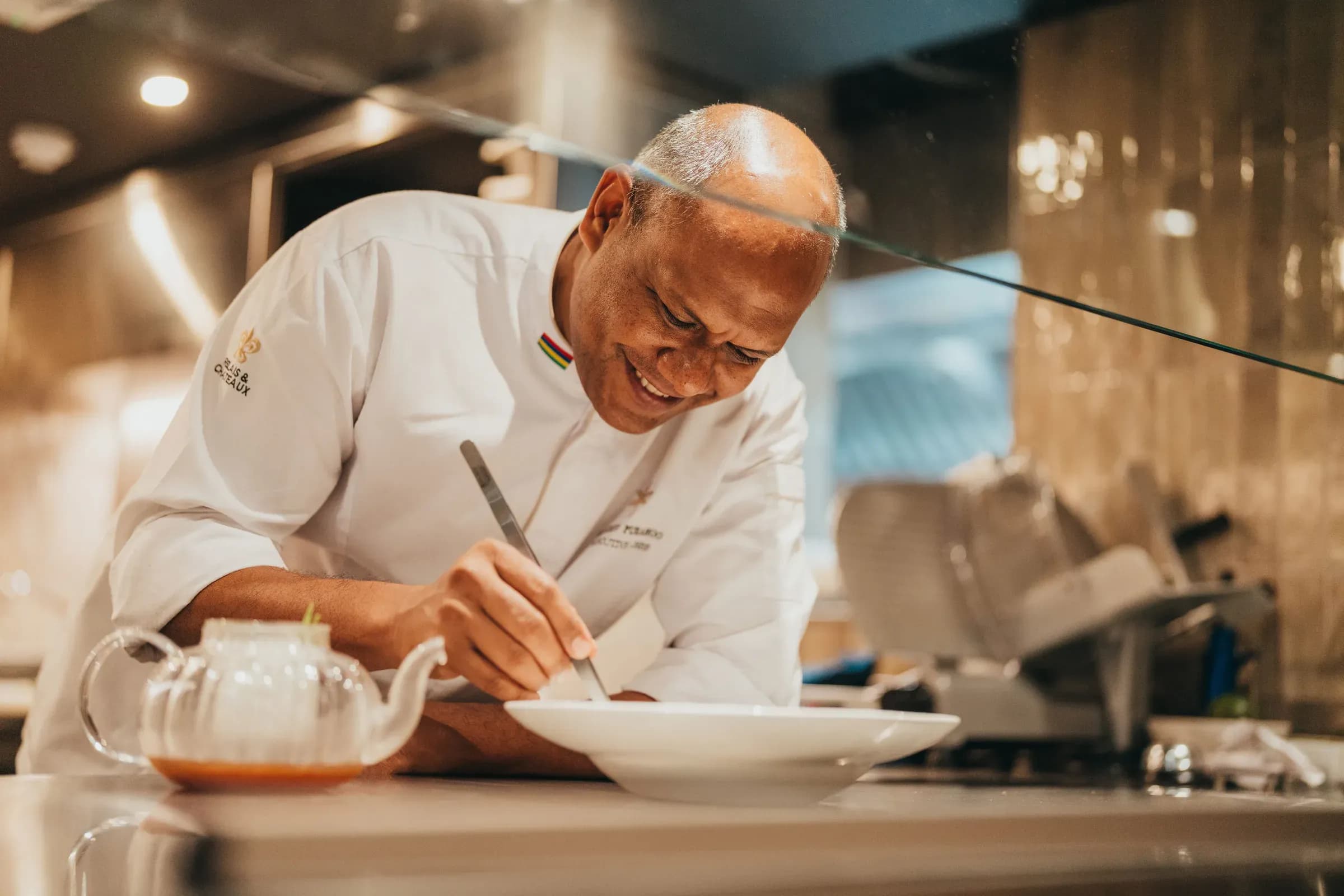 Chef Sanjeev Purahoo, who curates La Table du Chef at La Maison 20 Degrés Sud