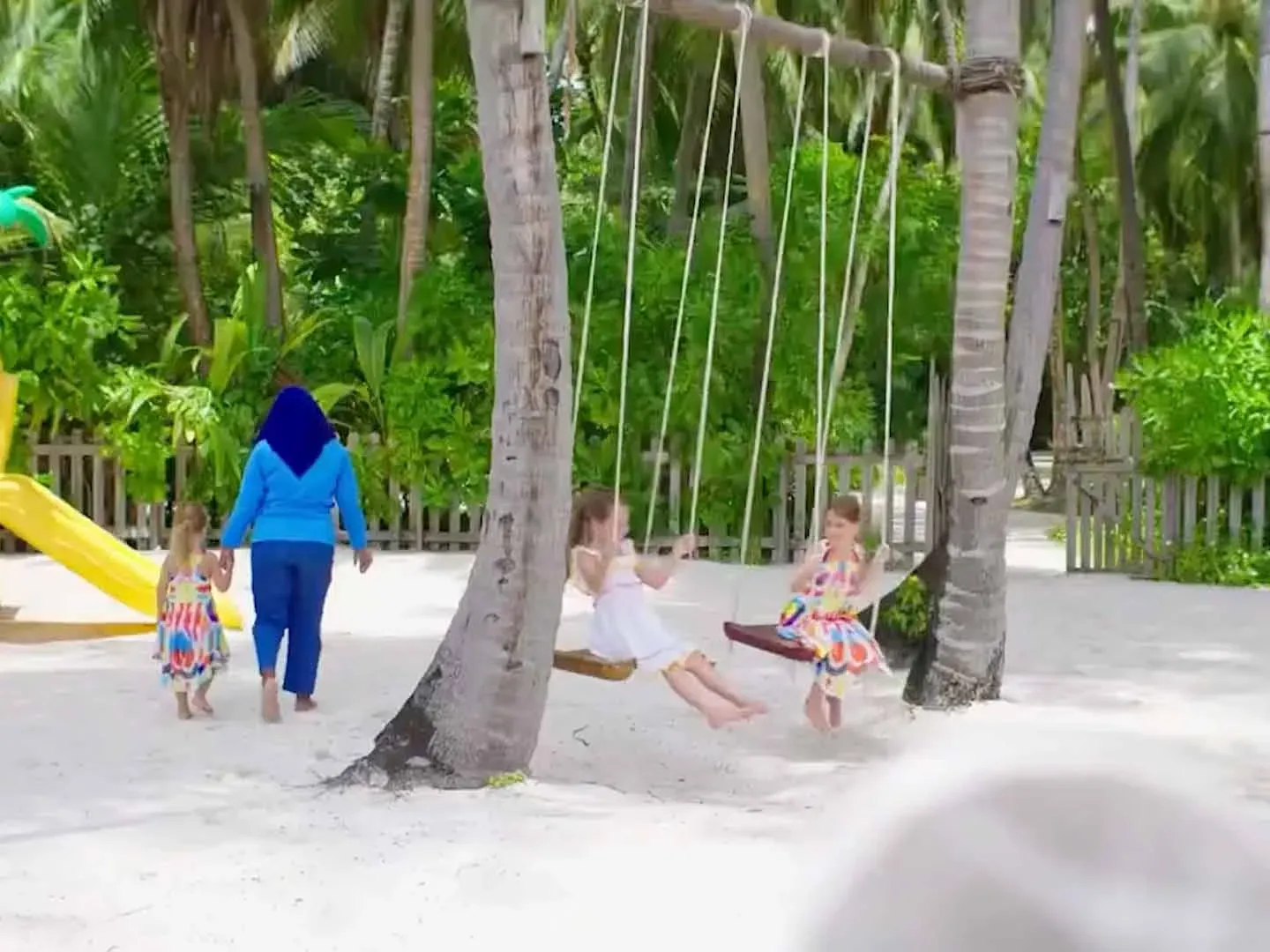 Children playing at the Kids Club, Amilla Maldives