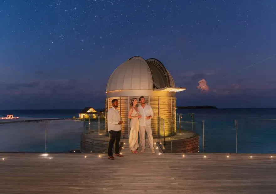 The Maldives' first overwater observatory, SKY, at Anantara Kihavah Maldives Villas
