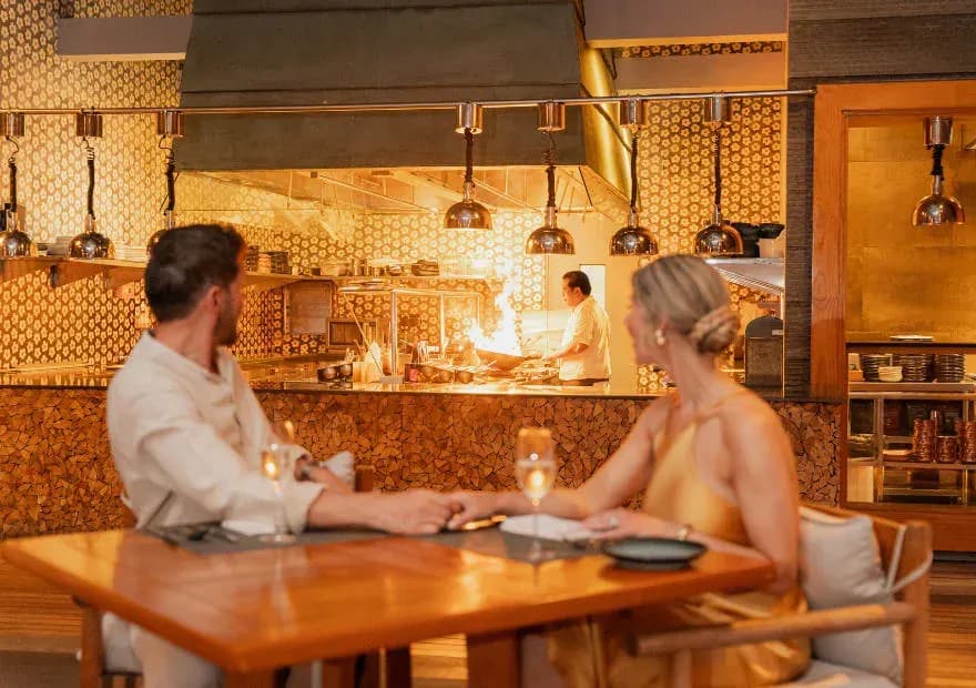 SPICE Asian restaurant dining room at Anantara Kihavah Maldives Villas
