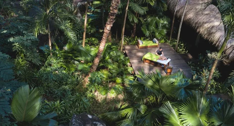 Open-air treatment pavilion at Anantara Spa, Anantara Maia Seychelles Villas