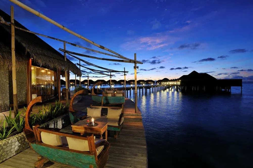 Ile de Joie overwater wine and cheese bar at Ayada Maldives