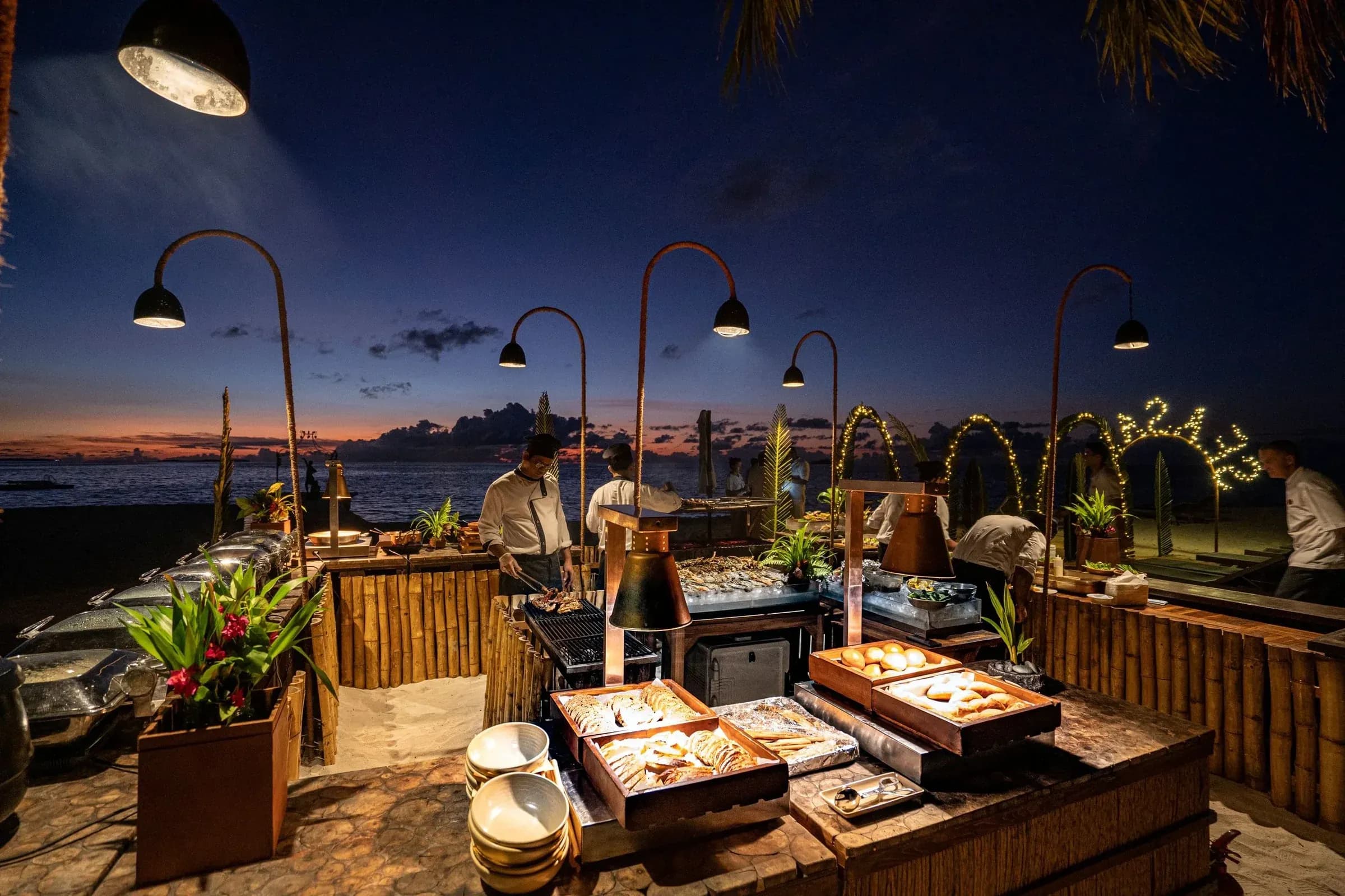 Sea Salt beach barbecue setting at Ayada Maldives