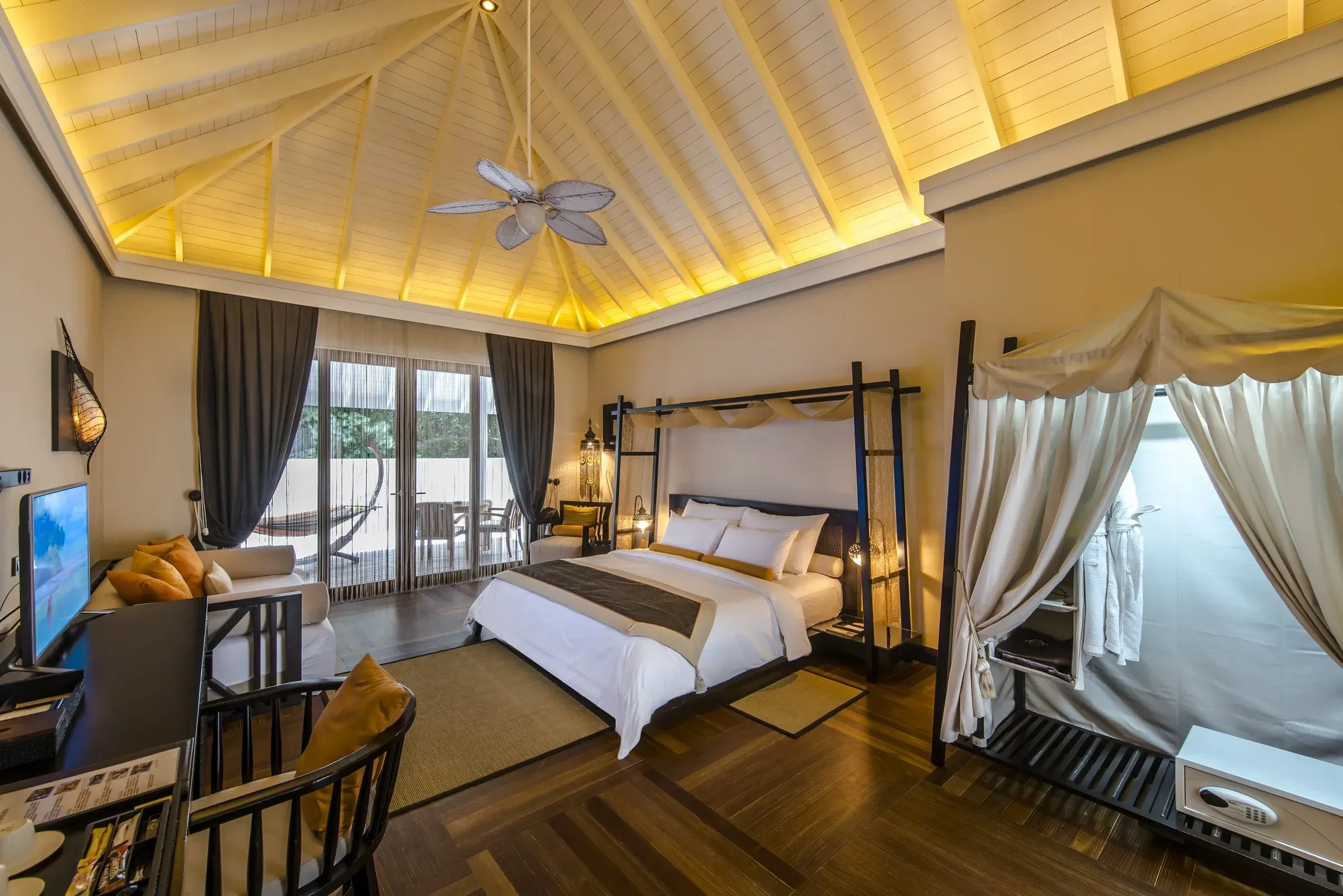 Garden Villa exterior terrace and private garden at Ayada Maldives