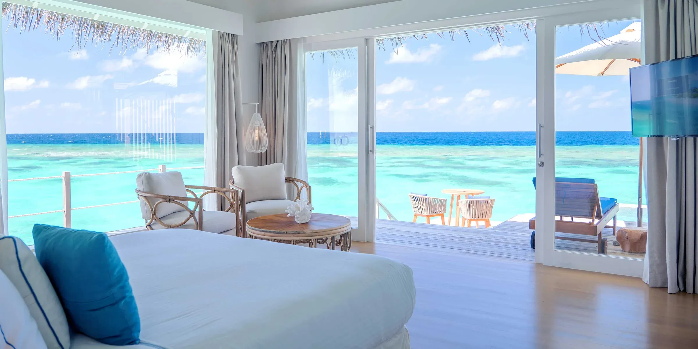 Water Villa with private pool over the lagoon at Baglioni Resort Maldives