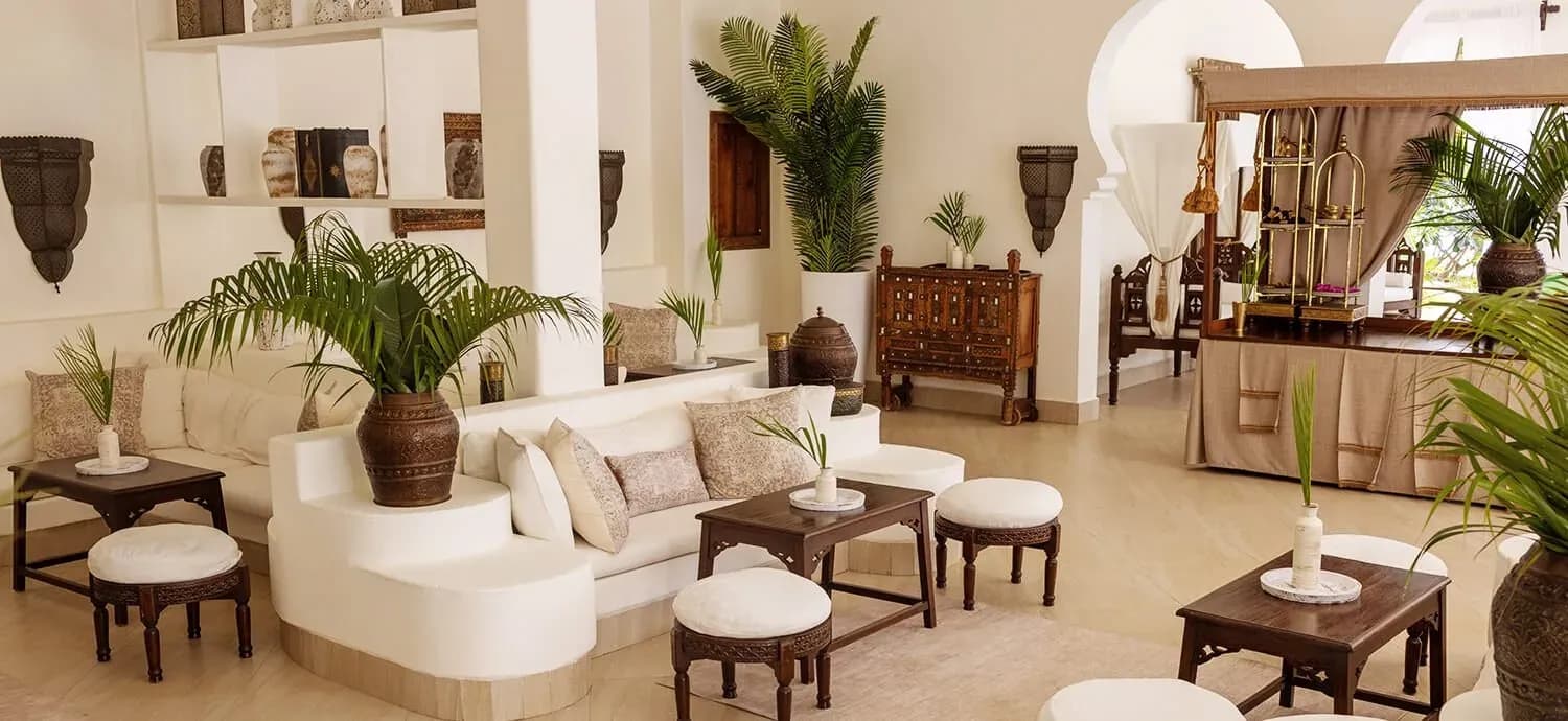 Afternoon tea setting at the Chai Lounge, Baraza Resort & Spa Zanzibar