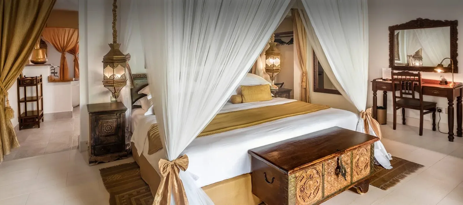 Bedroom of the Garden Two Bedroom Villa at Baraza Resort & Spa Zanzibar