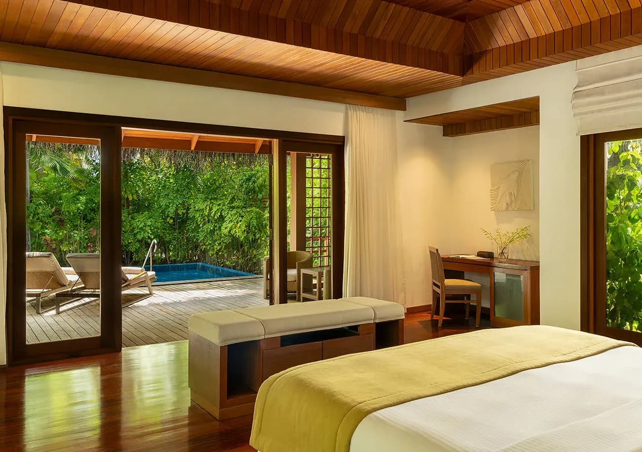 Baros Pool Villa with private infinity pool set among tropical trees