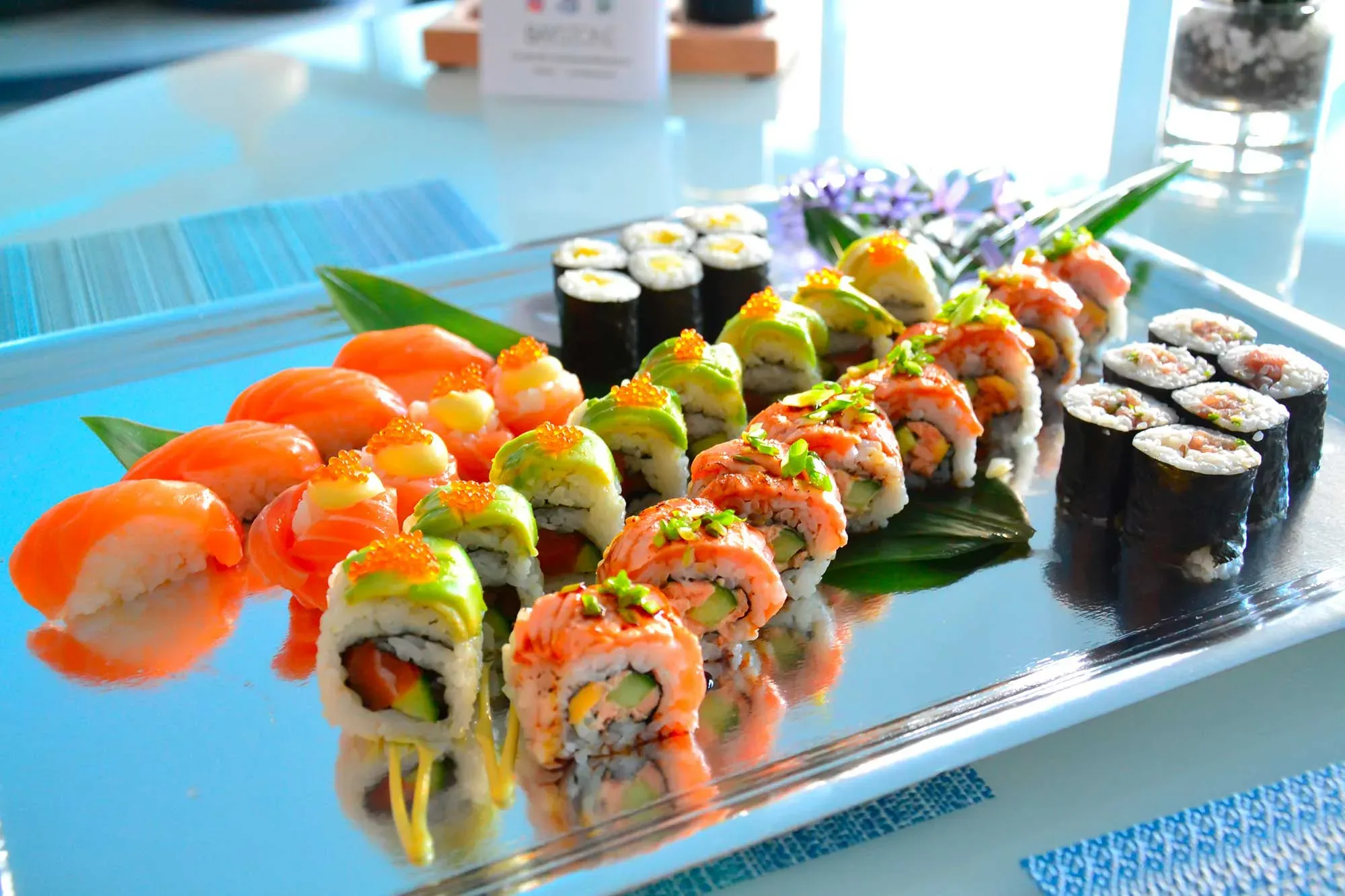 Sushi platter at MIZU Sushi, Tapas & Wine Bar, Baystone Boutique Hotel & Spa