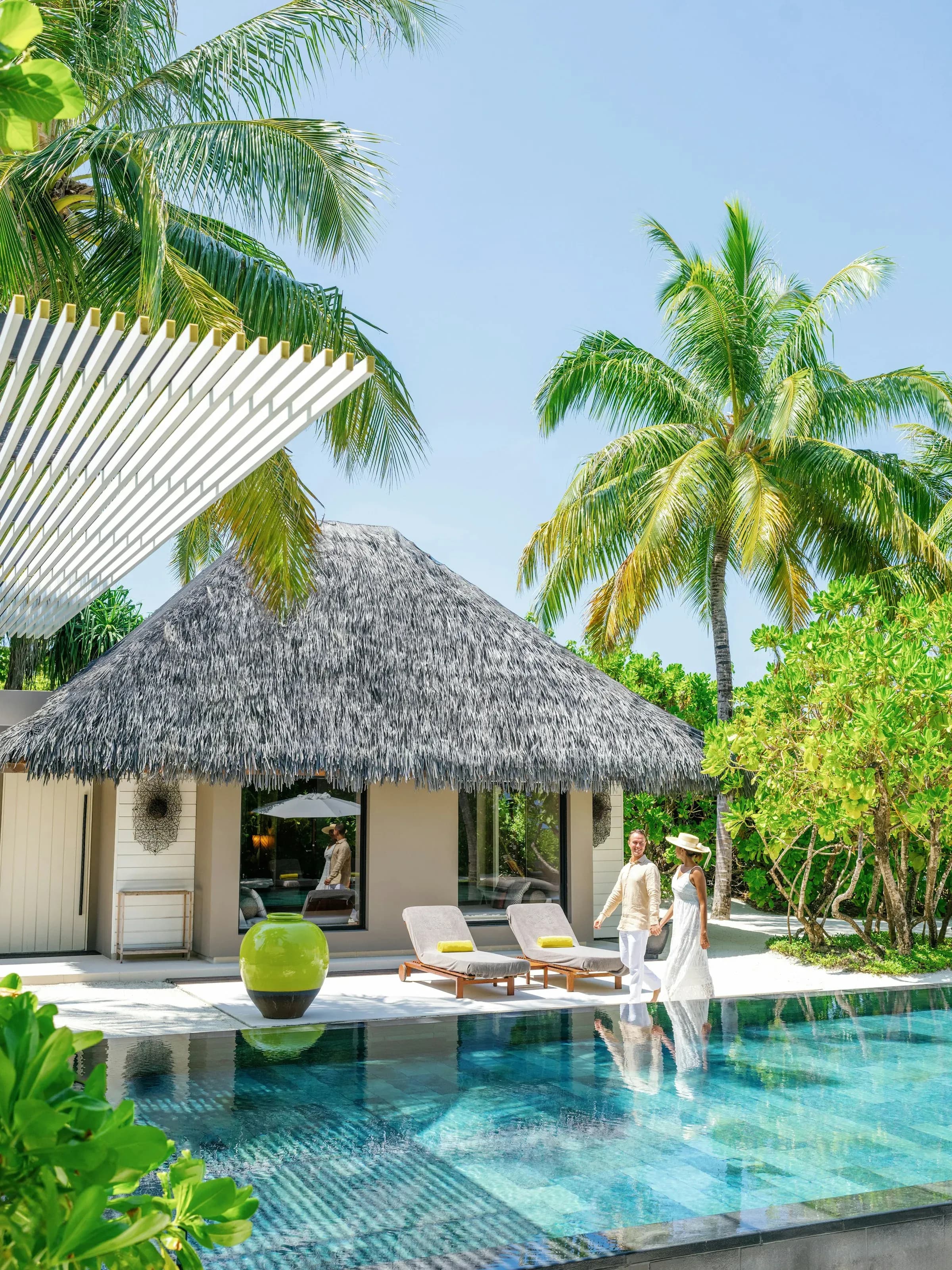 2-Bedroom Island Villa beachfront garden at Cheval Blanc Randheli