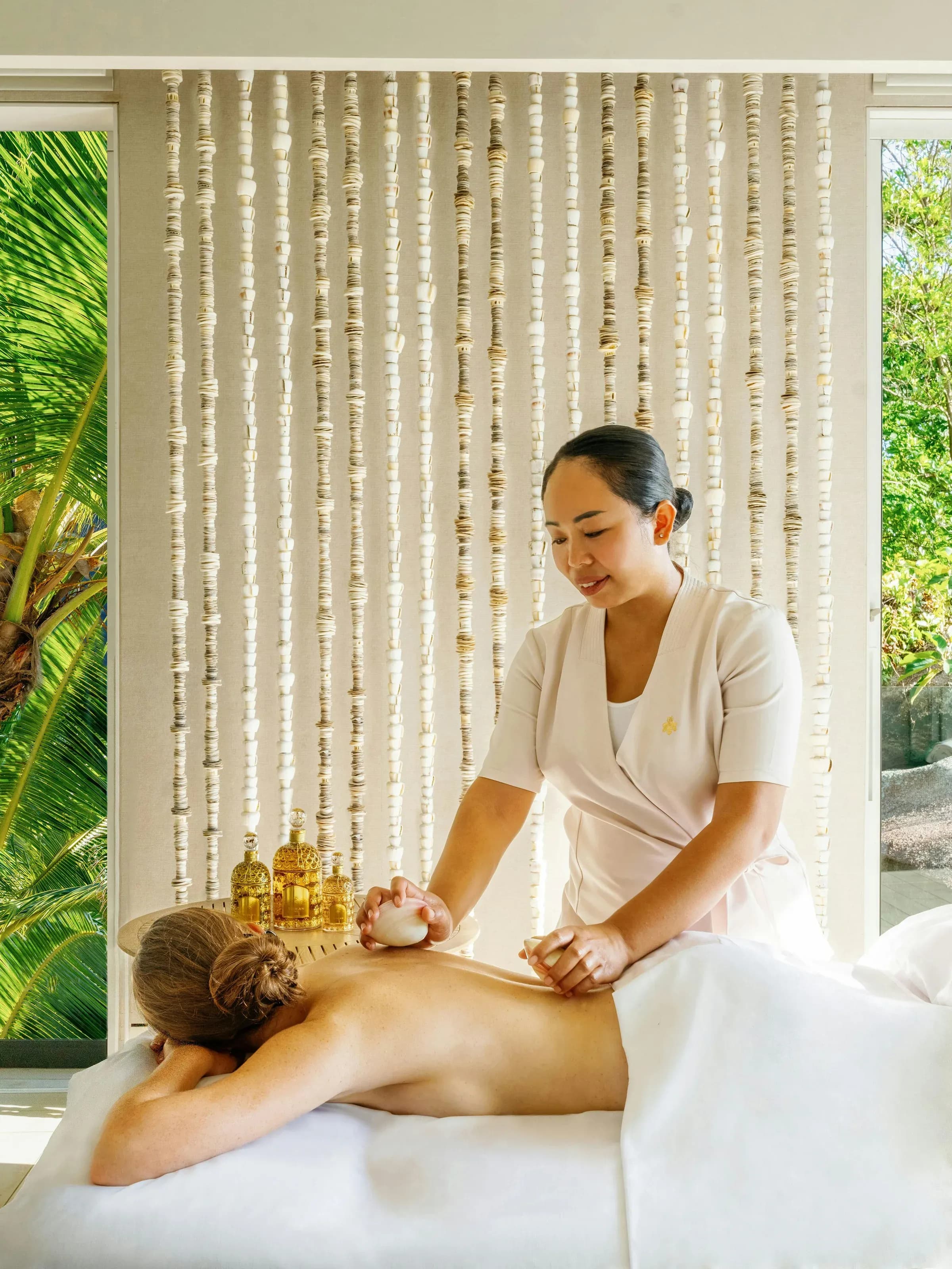 Cheval Blanc Spa by Guerlain treatment pavilion set in the jungle at Cheval Blanc Seychelles