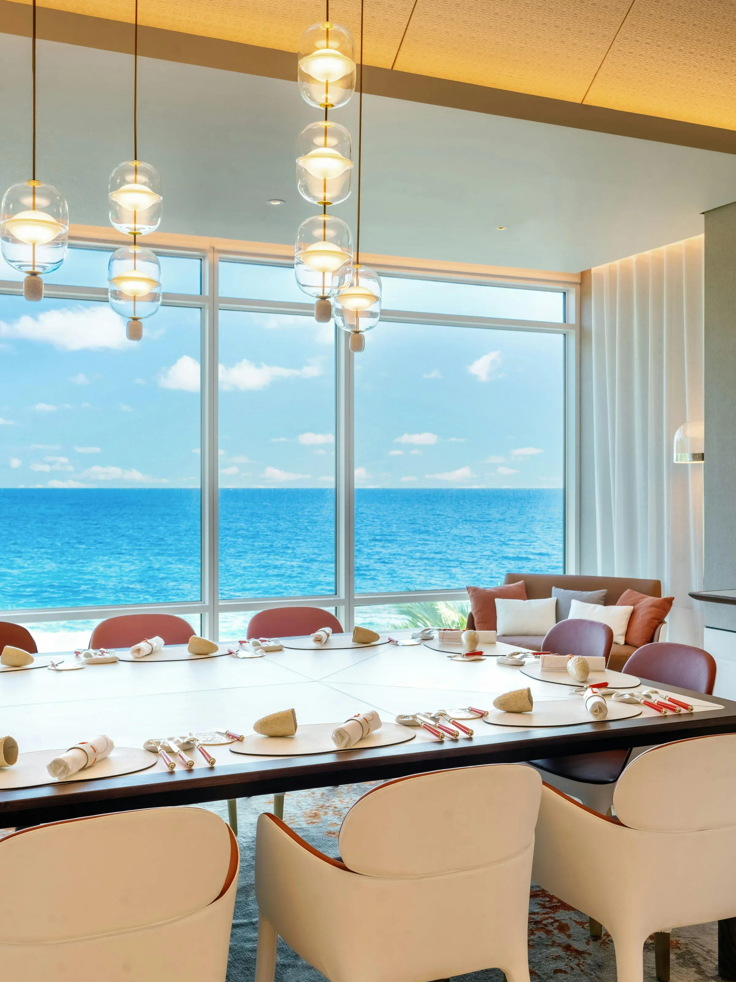 La Table de Partage shared dining setting at Cheval Blanc Seychelles