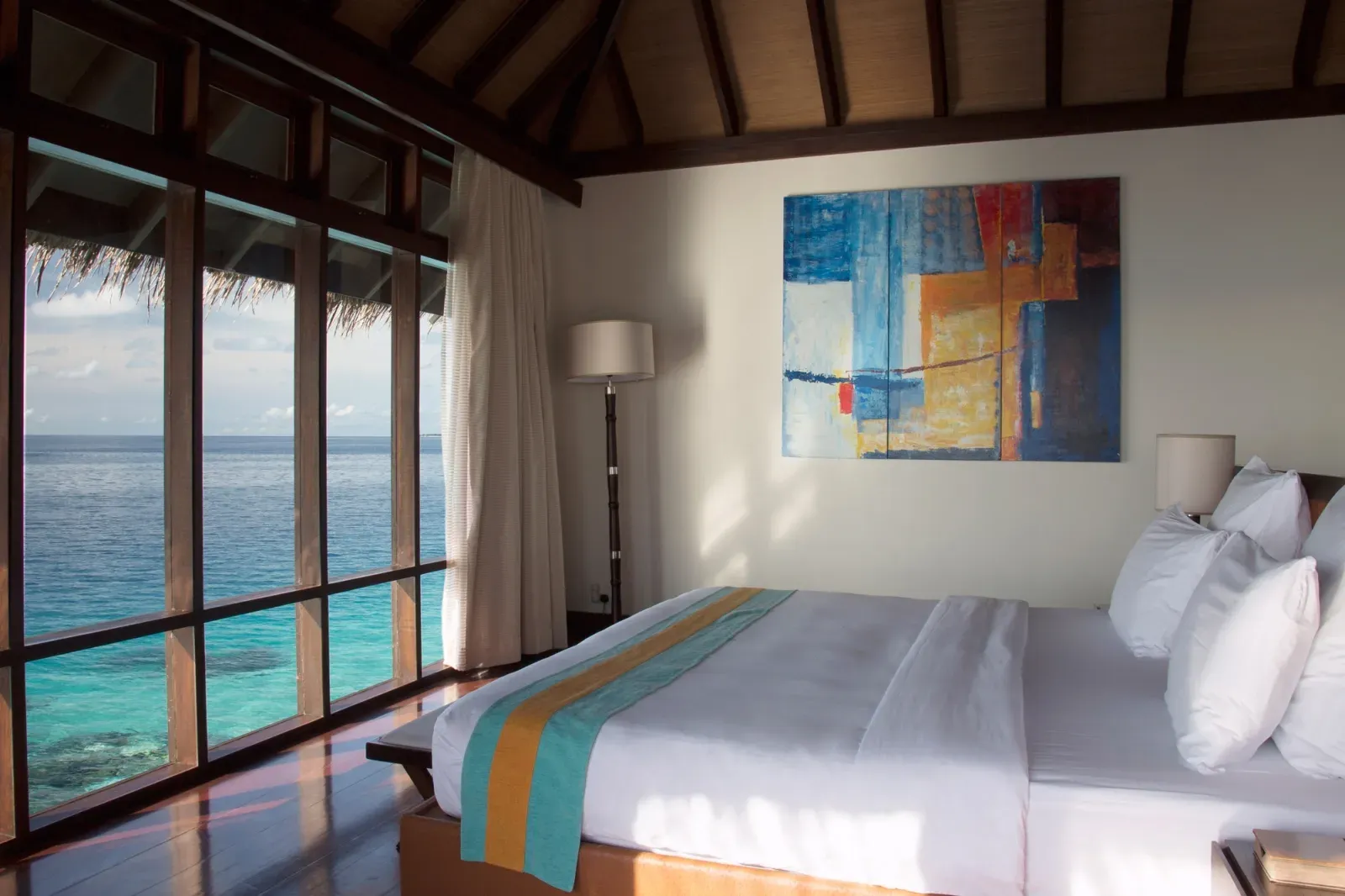 Escape Water Villa with Pool deck and lagoon view at Coco Bodu Hithi