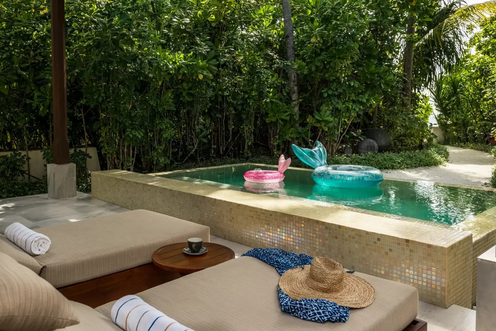 Deluxe Beach Villa with Pool terrace at Conrad Maldives Rangali Island