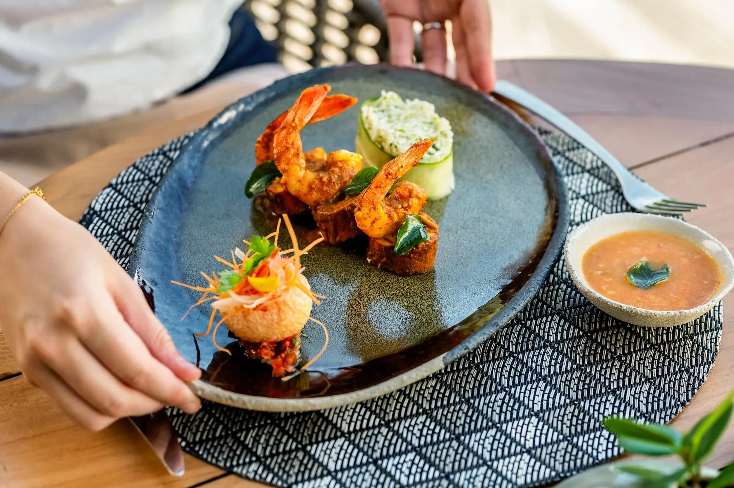Deer Hunter restaurant overlooking the Legend golf course at Constance Belle Mare Plage