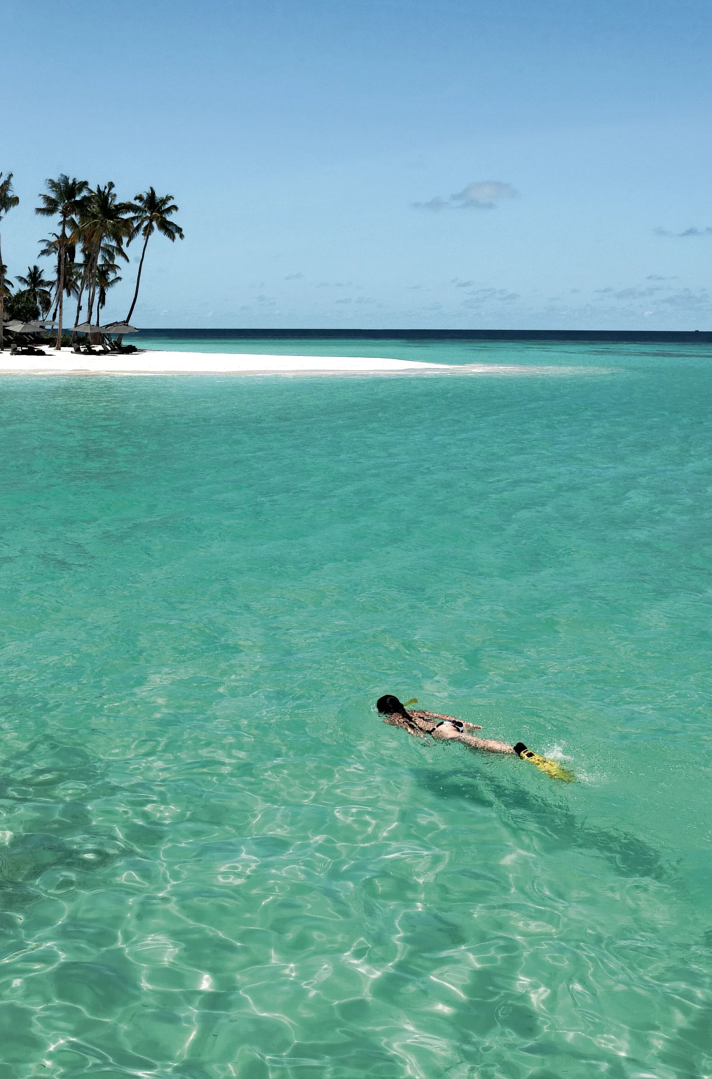 Diver exploring the reef near Constance Halaveli, North Ari Atoll