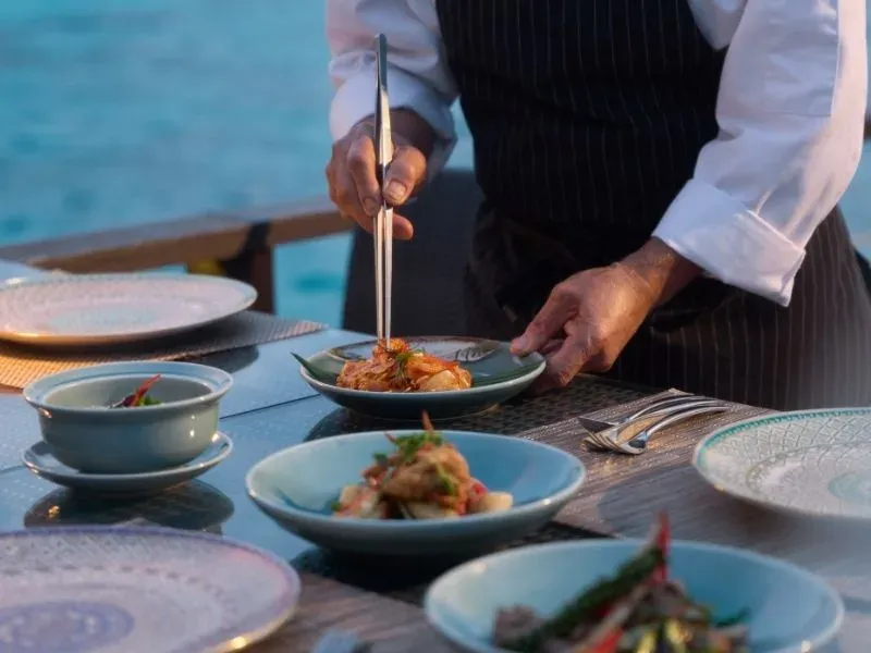 Benjarong overwater Thai restaurant at Dusit Thani Maldives