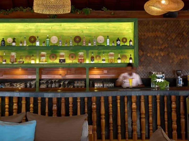 Sala overwater plant-based restaurant at Dusit Thani Maldives