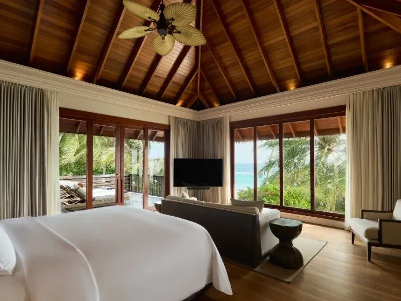 Two Bedrooms Beach Pool Residence with private pool at Dusit Thani Maldives