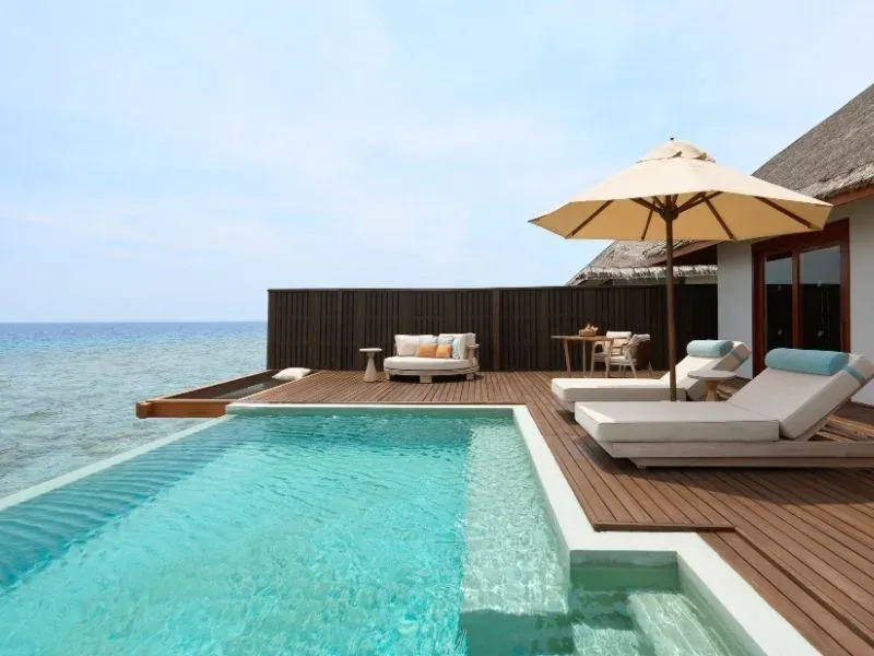 Waterfront Pool Villa set over the lagoon at Dusit Thani Maldives