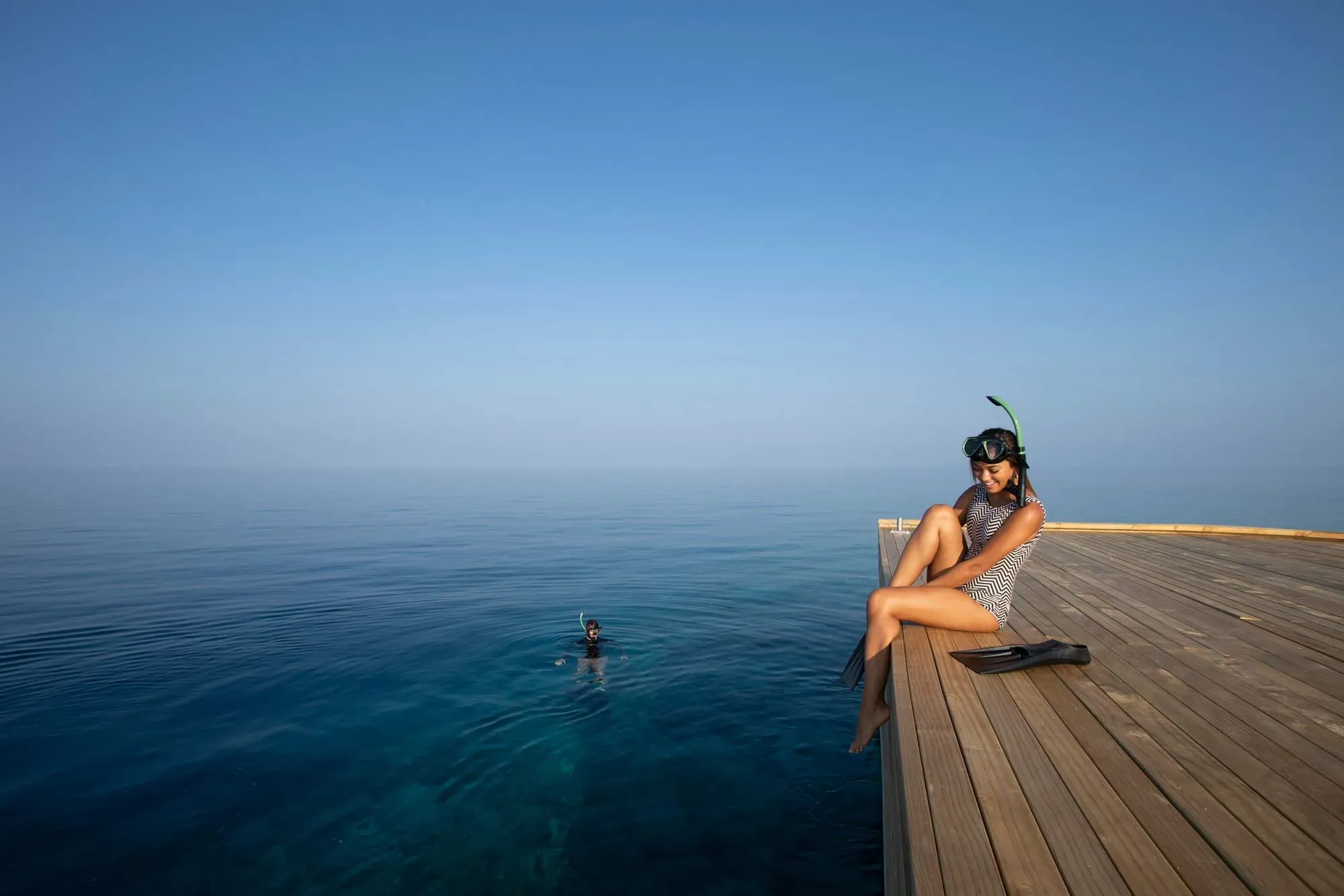 5 Star Diving Center boat and equipment at Emerald Faarufushi Resort & Spa