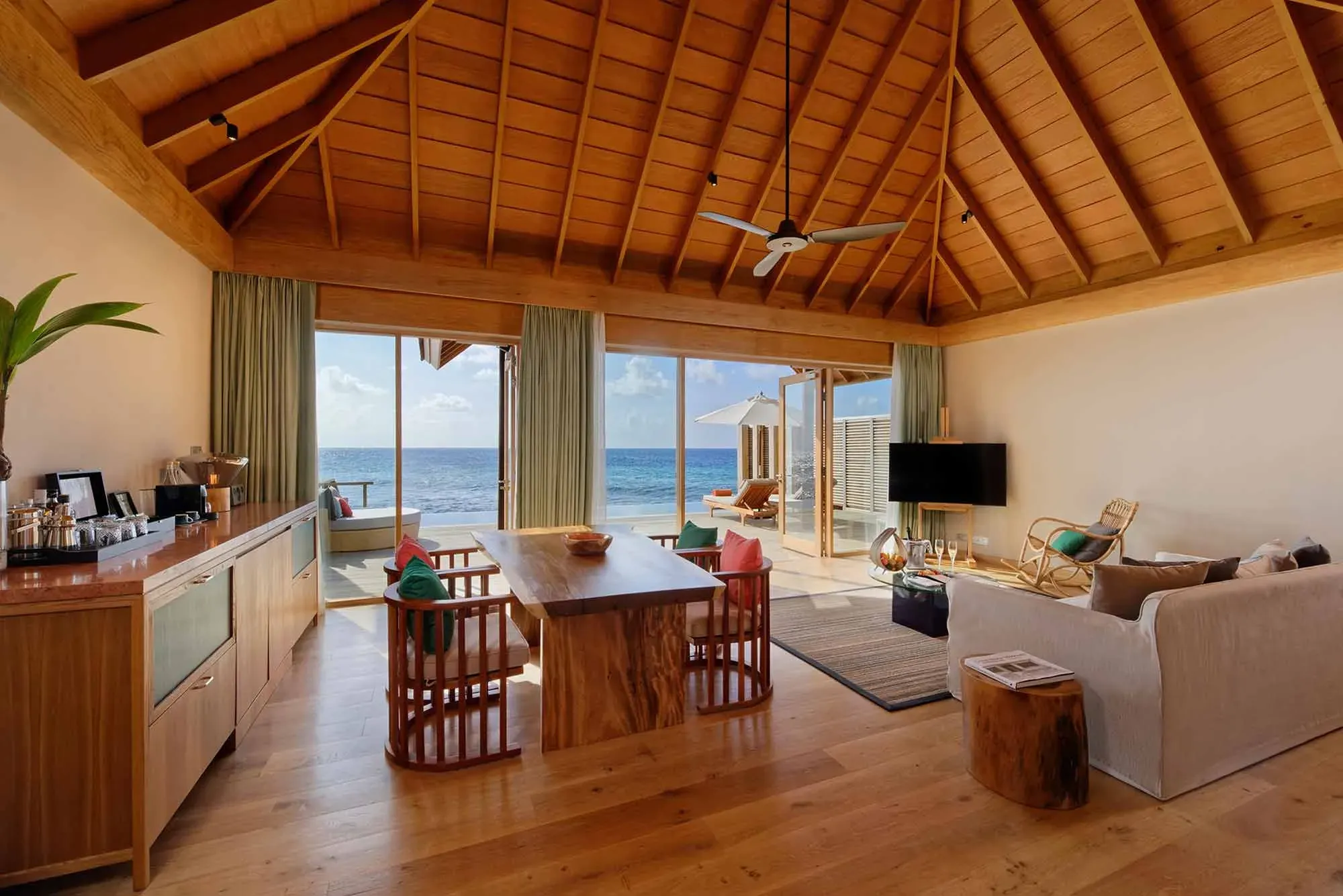 Superior Water Villa with Pool living area at the tip of the jetty, Emerald Faarufushi Resort & Spa