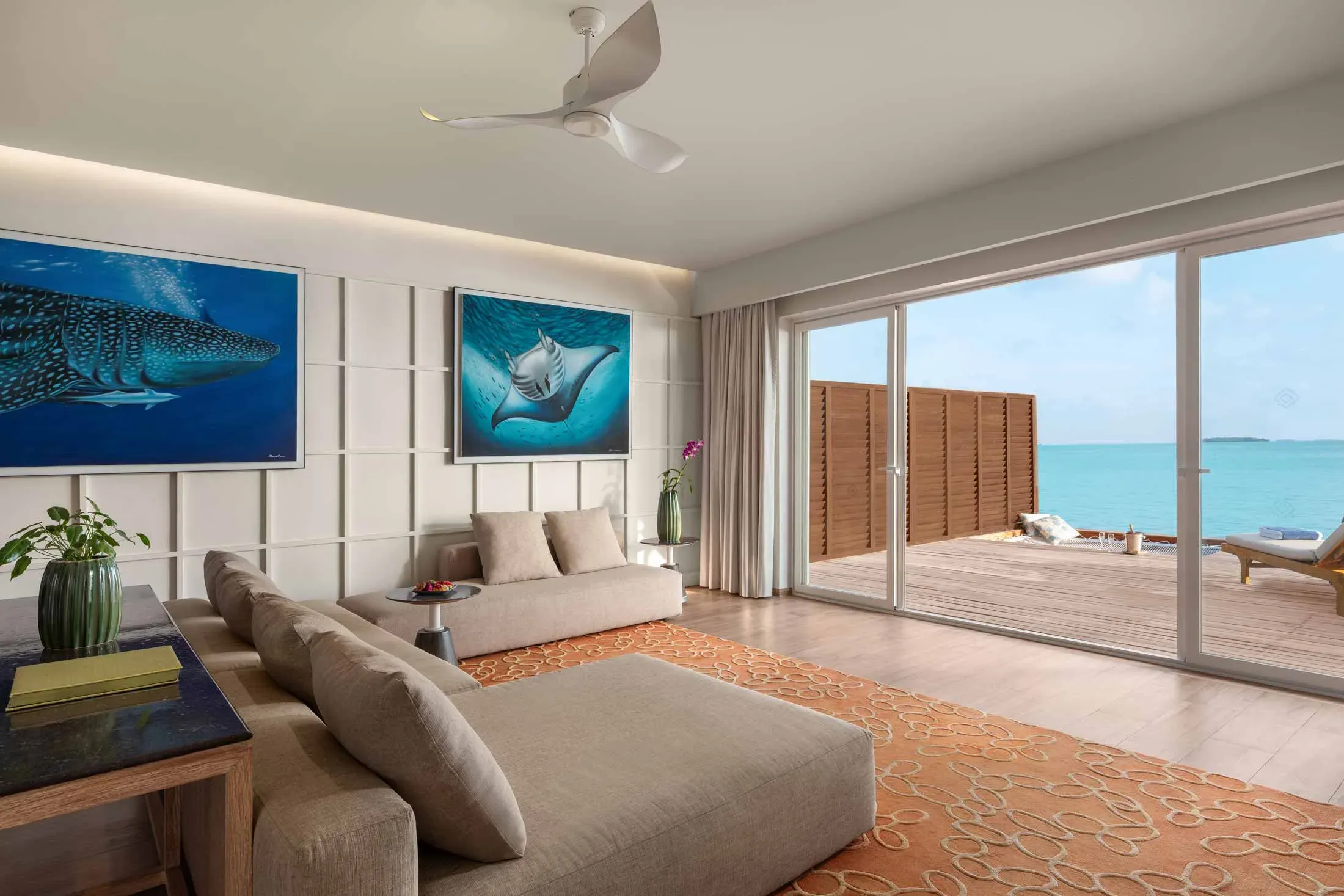 Superior Water Villa with Pool overlooking the lagoon at Emerald Maldives Resort & Spa