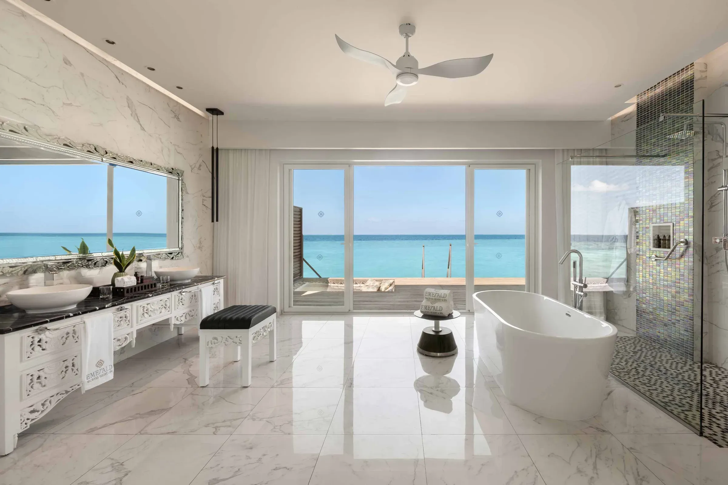Water Villa on the pier at Emerald Maldives Resort & Spa