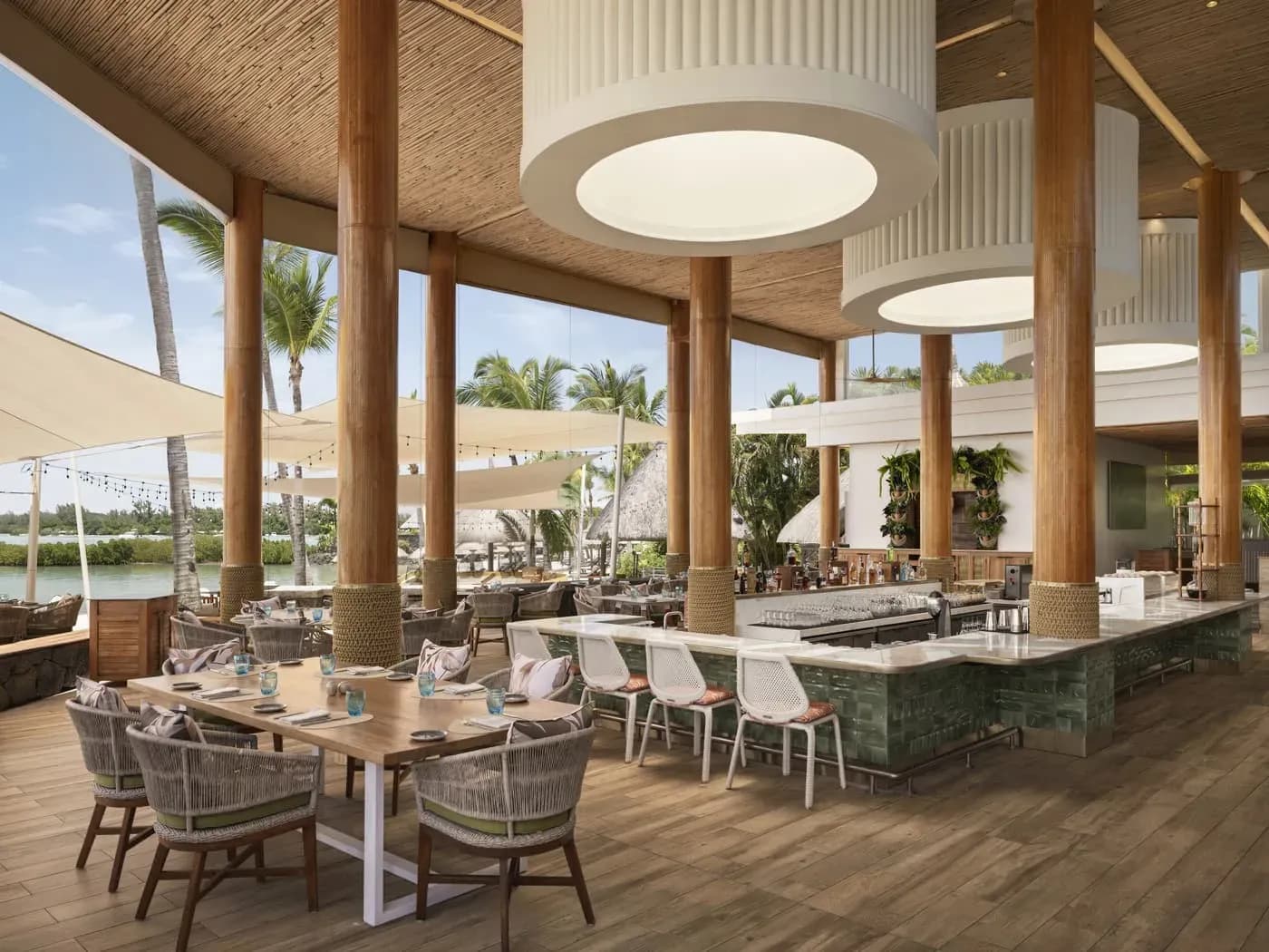 Chaloupe restaurant at Four Seasons Resort Mauritius at Anahita
