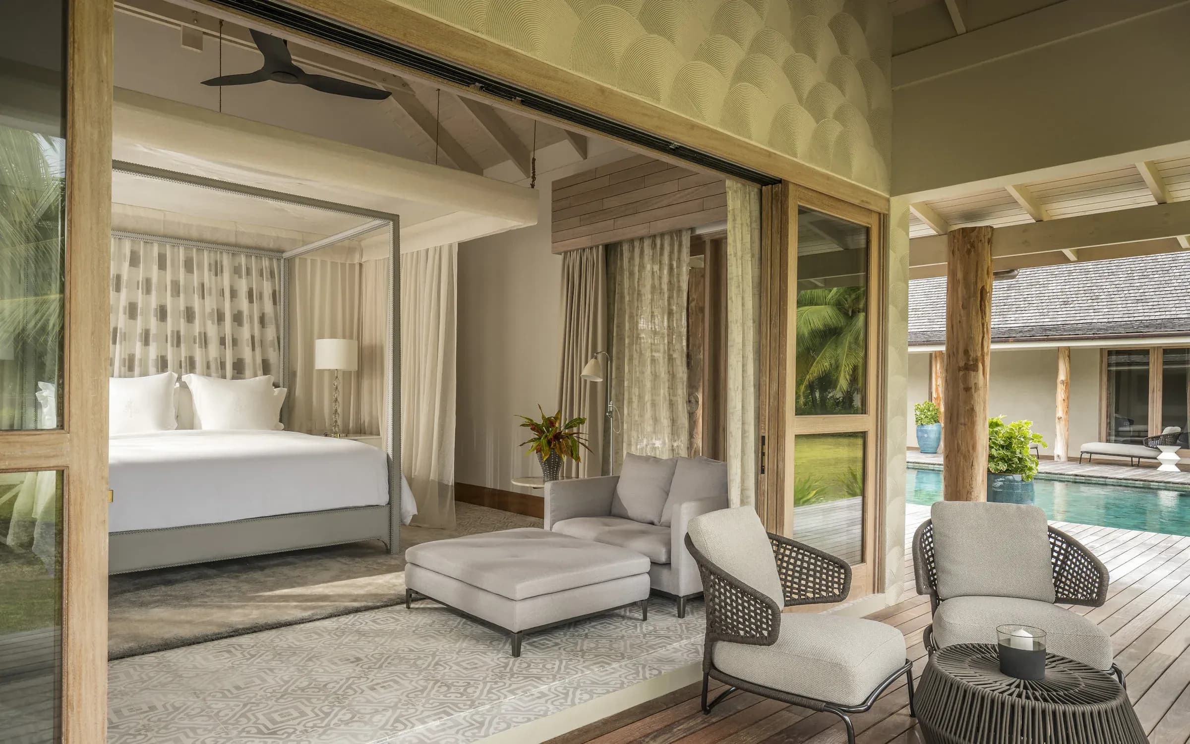 Seven-Bedroom Presidential Villa grounds at Four Seasons Resort Seychelles at Desroches Island