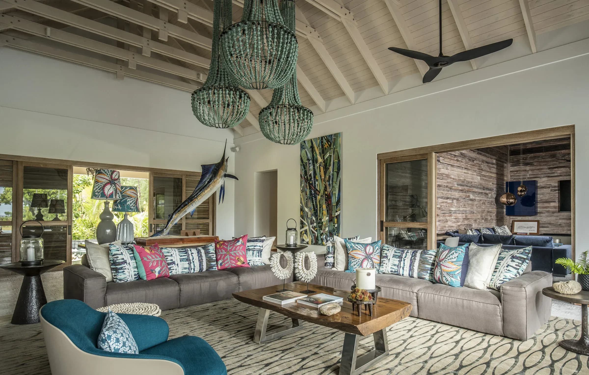 Three-Bedroom Presidential Villa grounds at Four Seasons Resort Seychelles at Desroches Island