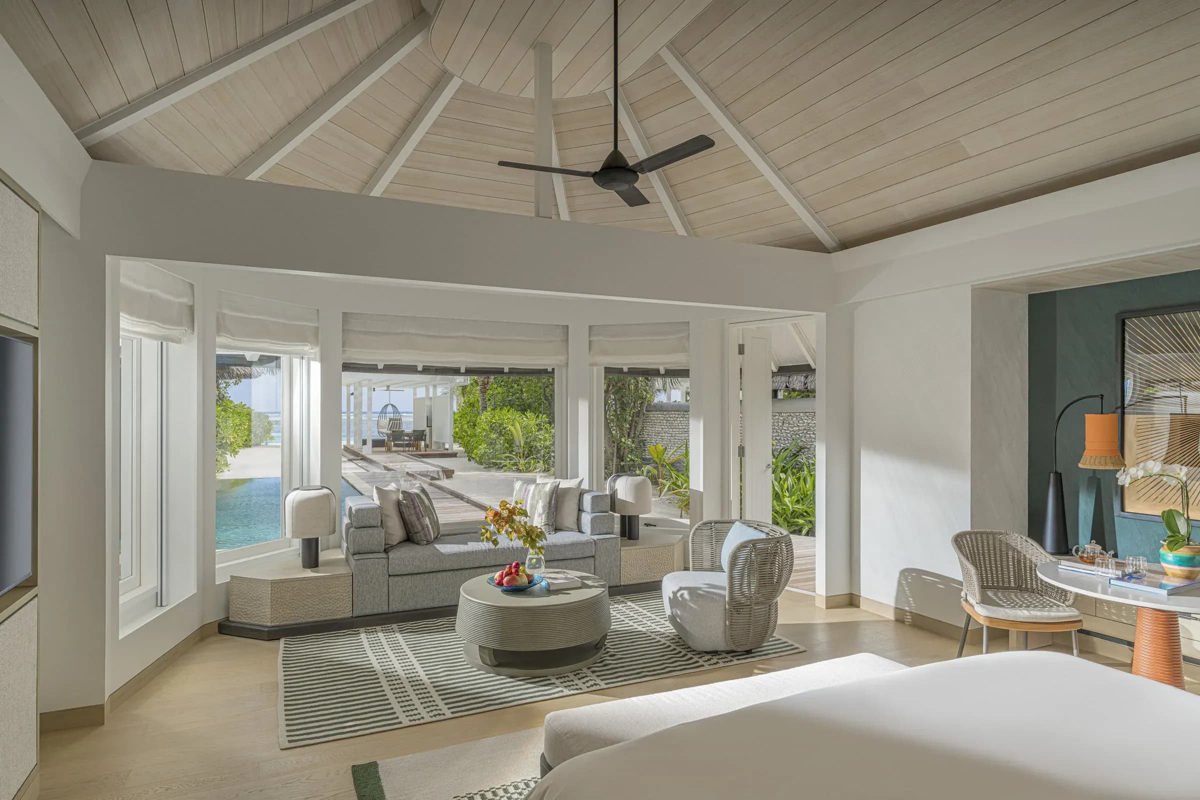 Sunset Family Beach Villa with Pool at Four Seasons Resort Maldives at Kuda Huraa