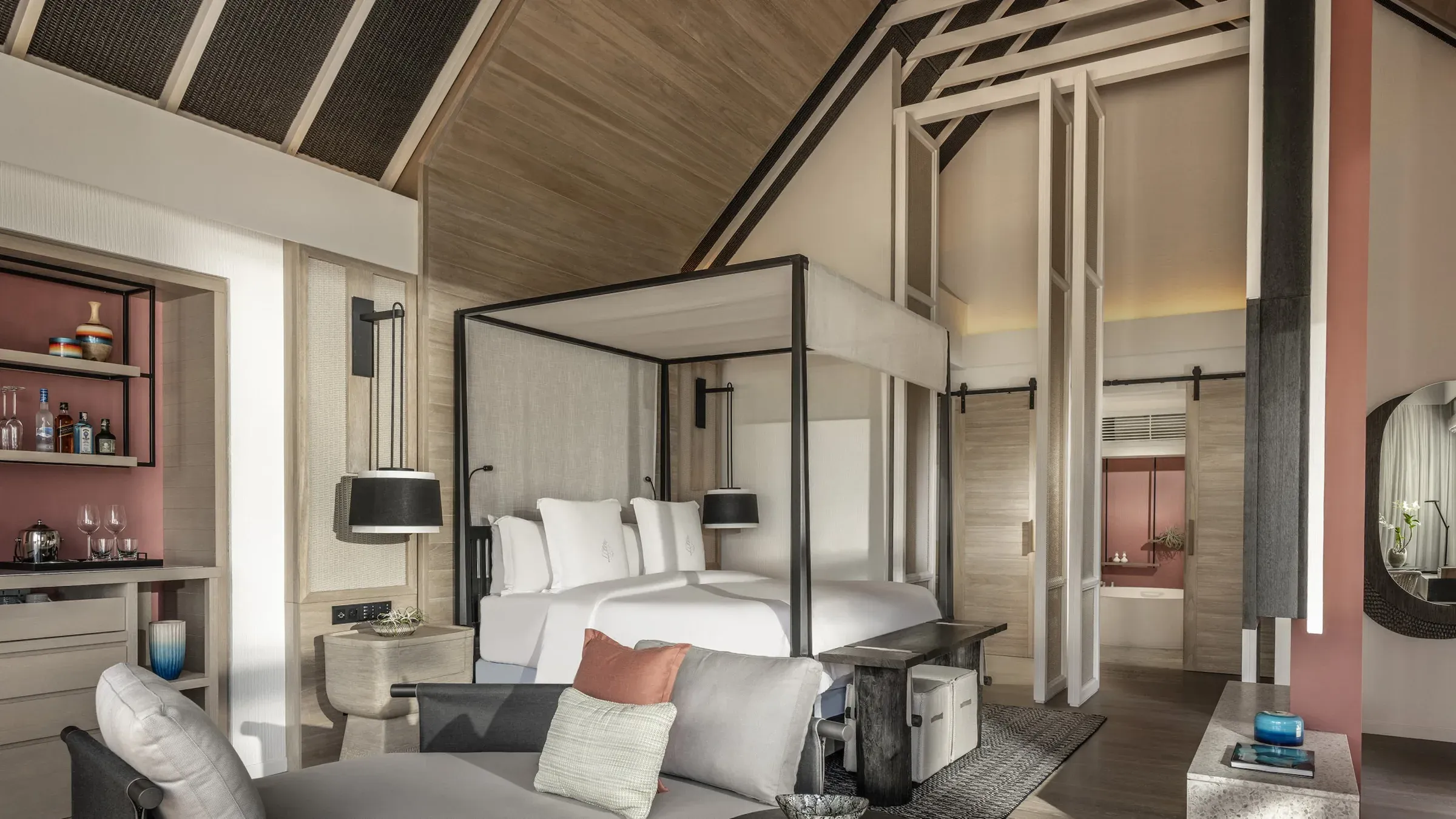 Two-Bedroom Oceanfront Bungalow, Partial Sea View, at Four Seasons Landaa Giraavaru