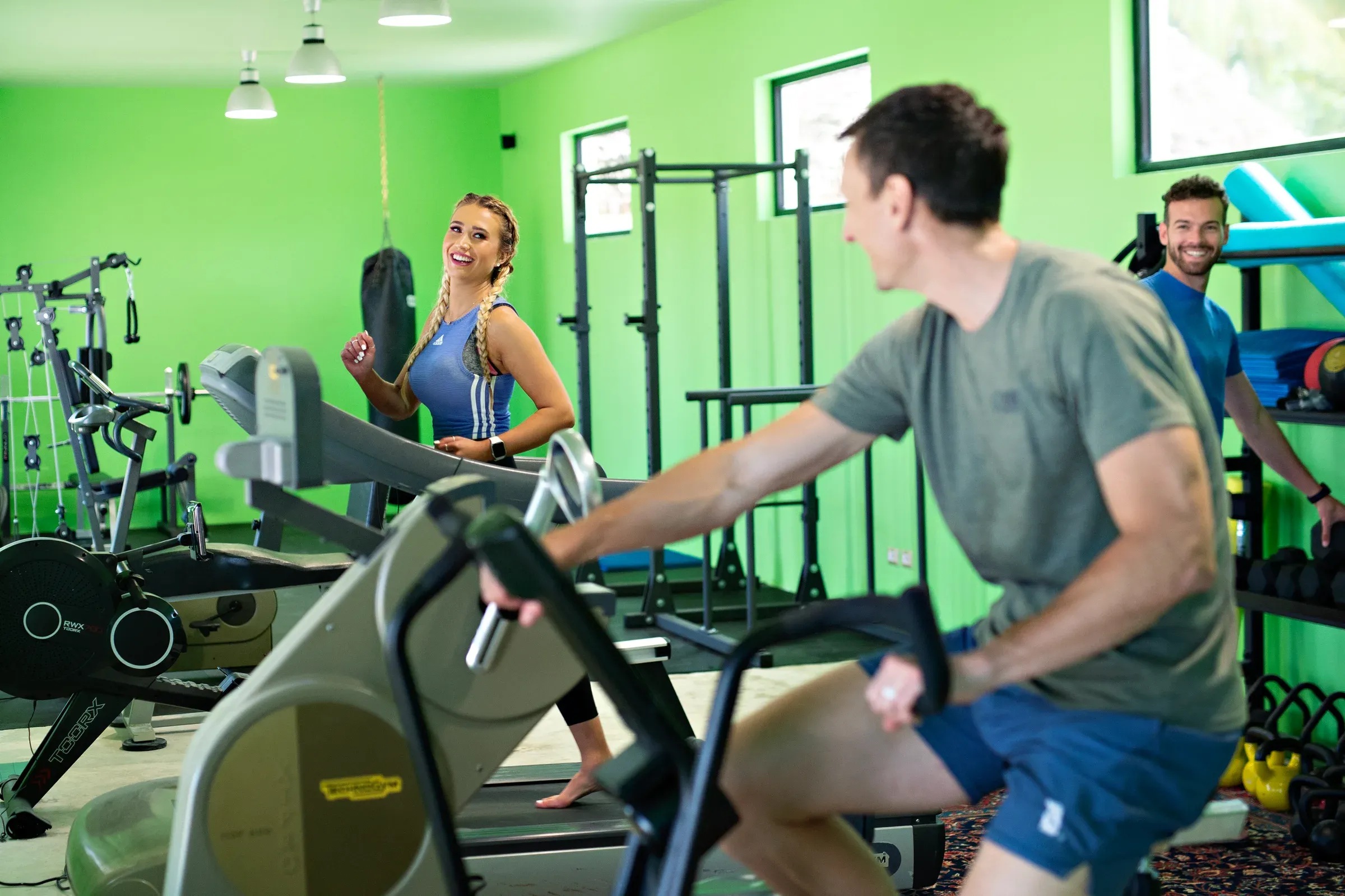 Guests training in the fitness centre at Gold Zanzibar Beach House & Spa