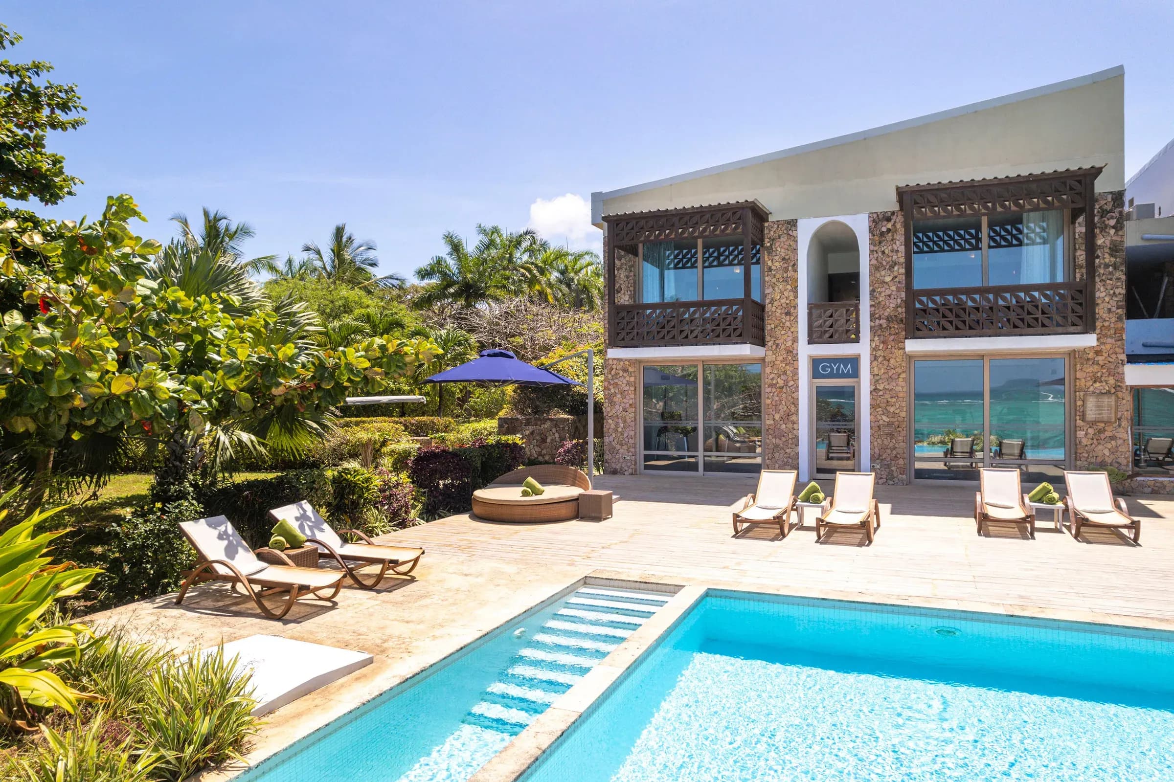 Beach gym with direct access to the Indian Ocean at Meliá Zanzibar