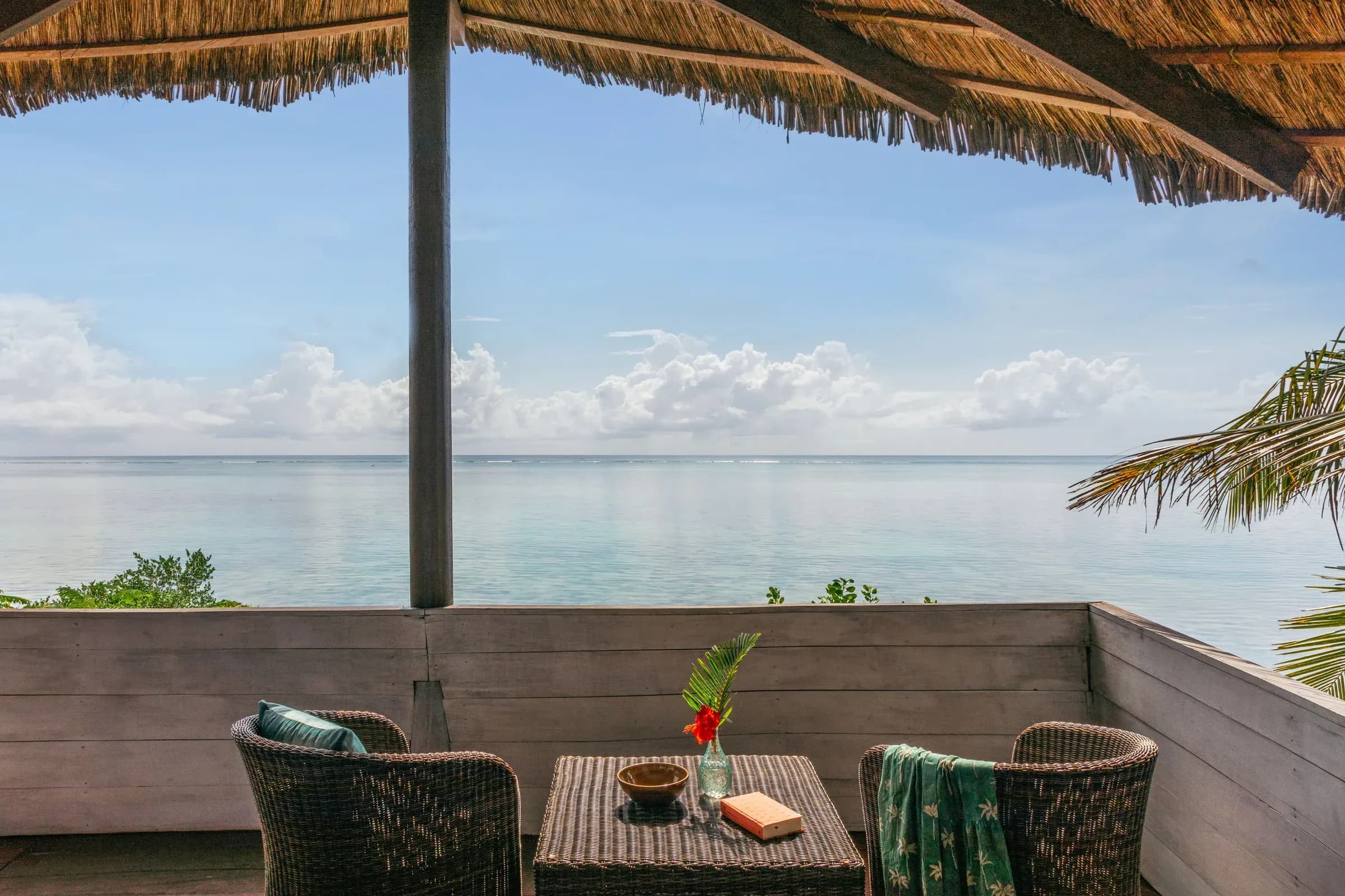 Ocean view Bungalow on a cliff with private terrace swing at Meliá Zanzibar