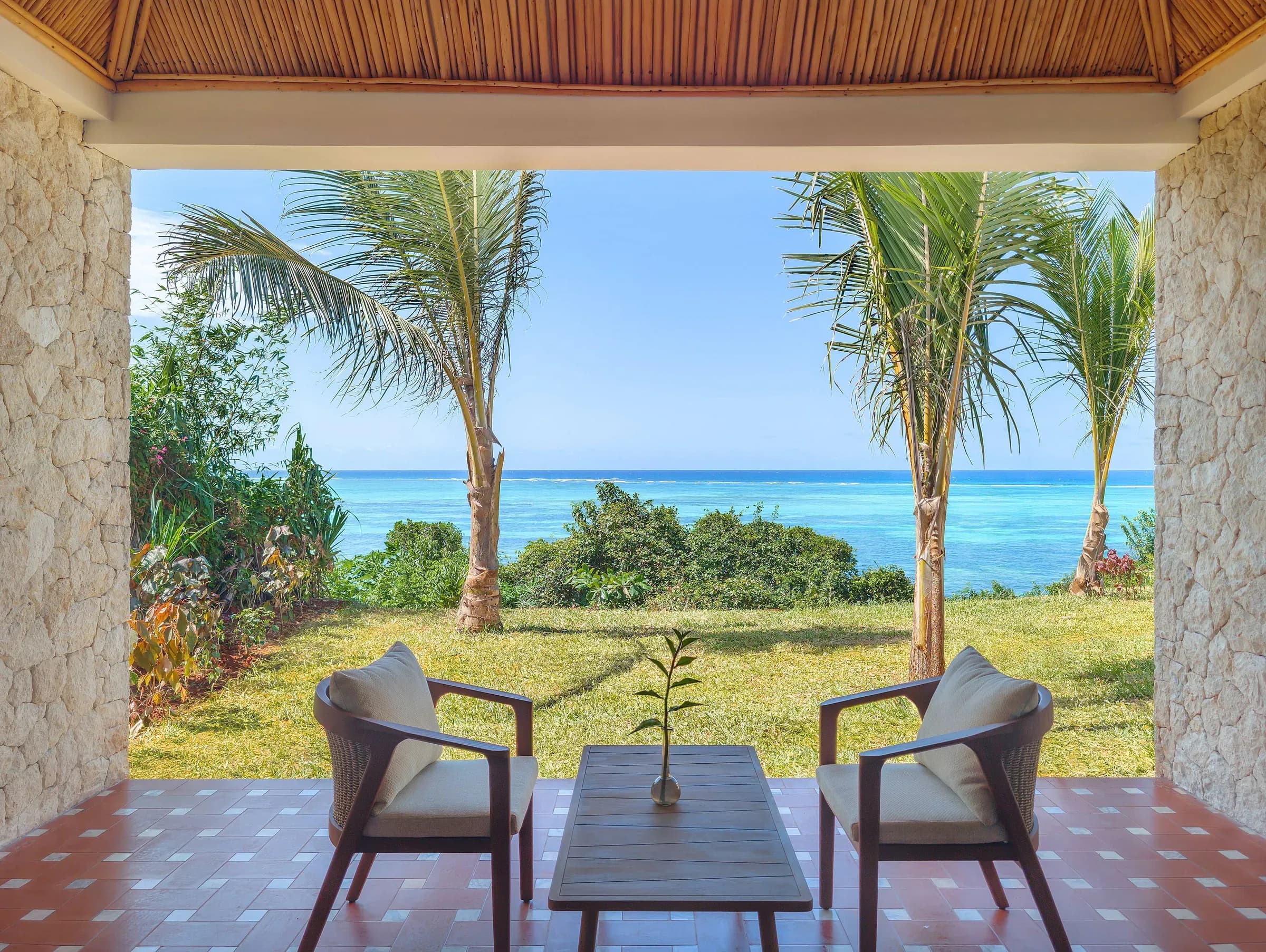 The Level Supreme Ocean Front room with vaulted ceilings at Meliá Zanzibar
