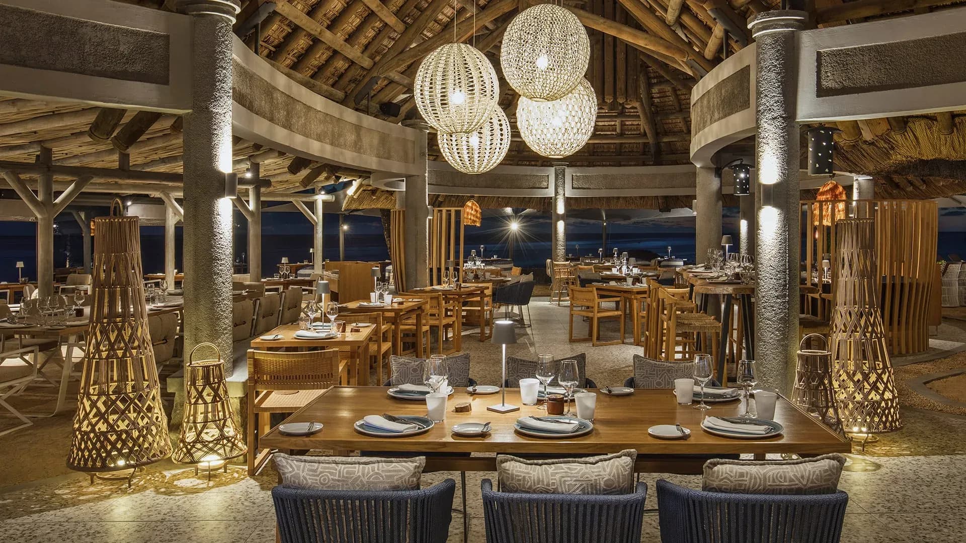 Infinity Blue beachfront restaurant at Heritage Awali