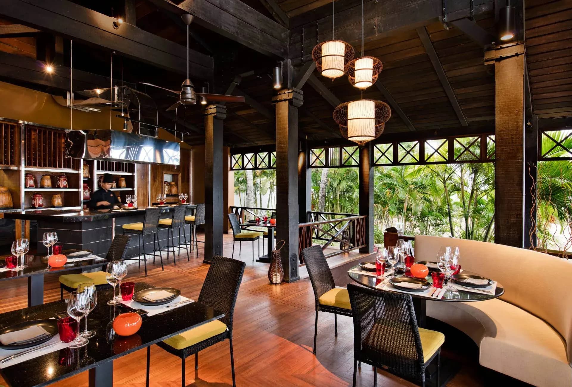 Gin'ja pan-Asian restaurant at Heritage Le Telfair