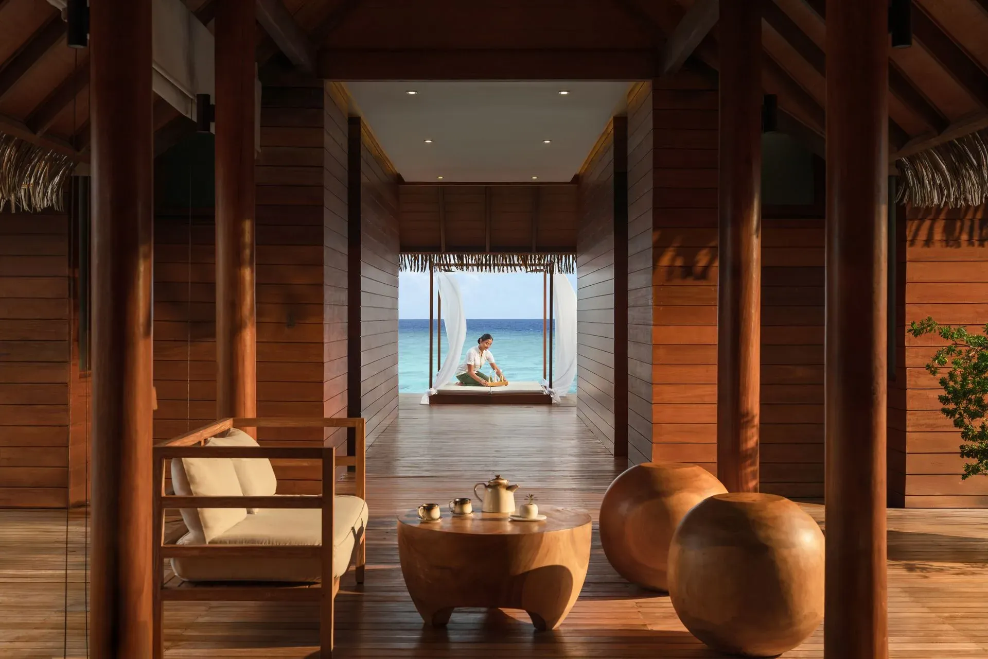 IASO Medi Spa overwater treatment pavilion at Heritance Aarah
