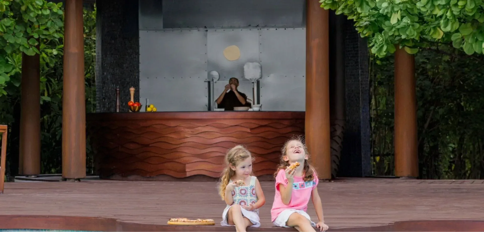 Pizza Shack poolside dining at Heritance Aarah