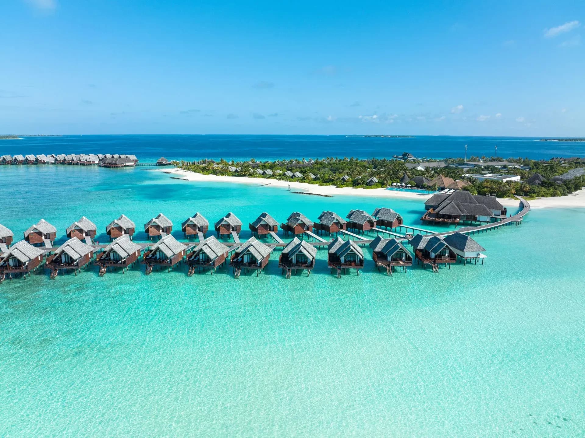 Ocean Villas set over the lagoon at Heritance Aarah