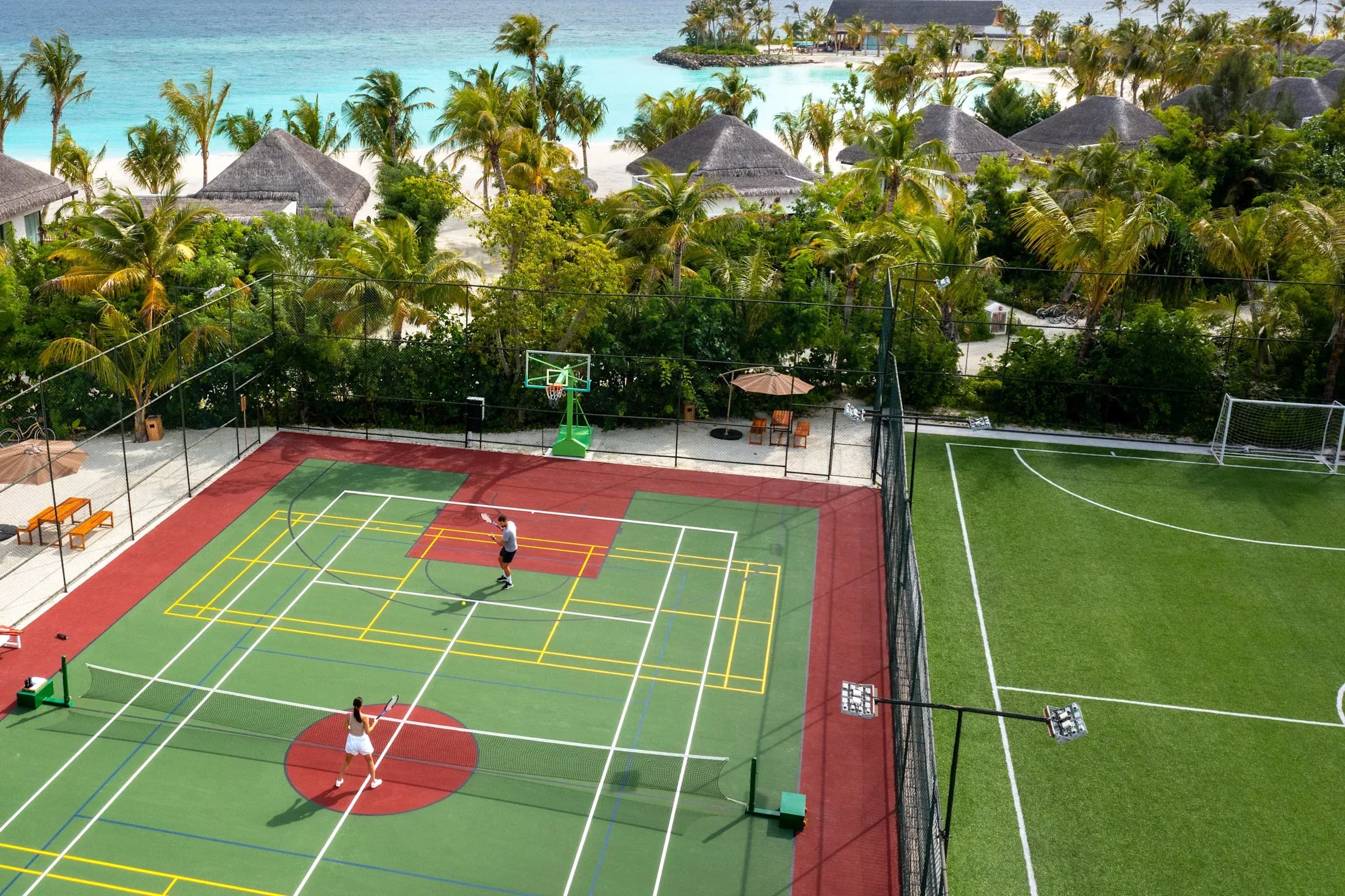 Multi-purpose sports court at Hilton Maldives Amingiri Resort & Spa