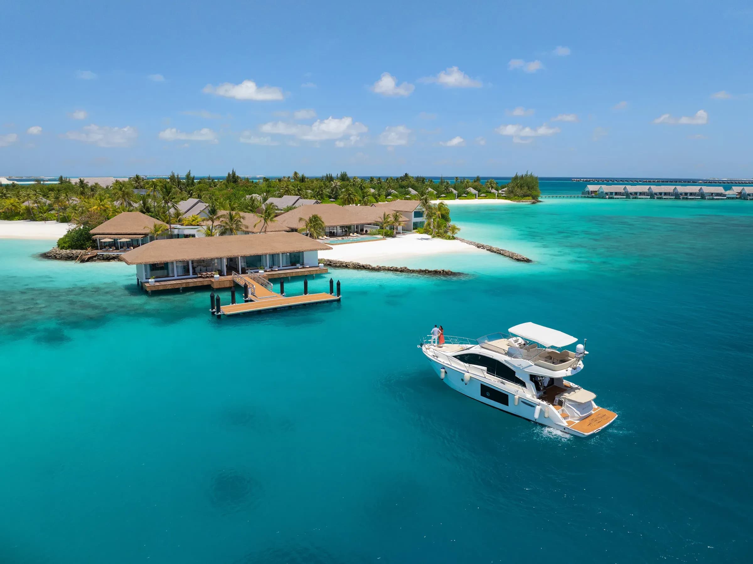 Private arrival jetty at The Residence, Hilton Maldives Amingiri's six-bedroom villa