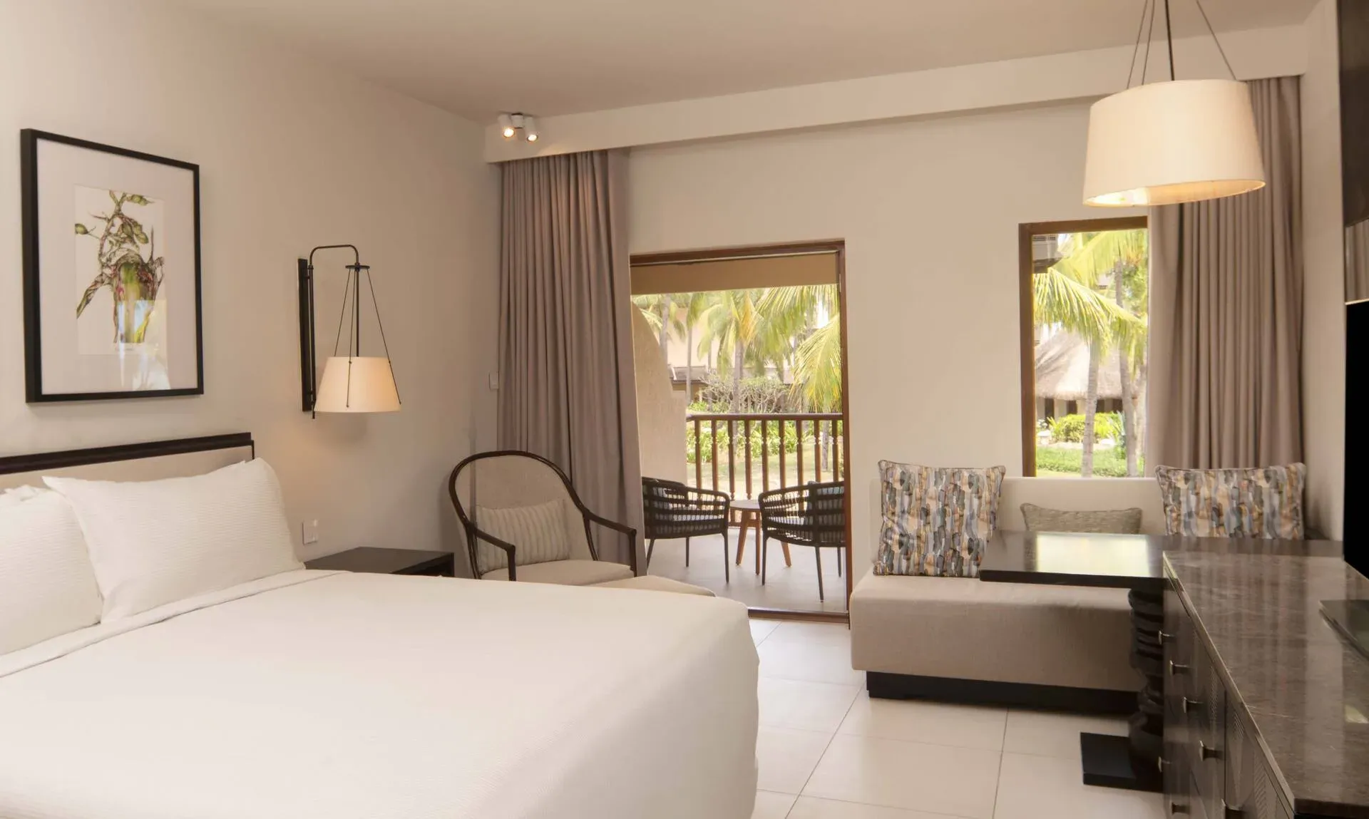 Grand Deluxe Room interior at Hilton Mauritius Resort & Spa