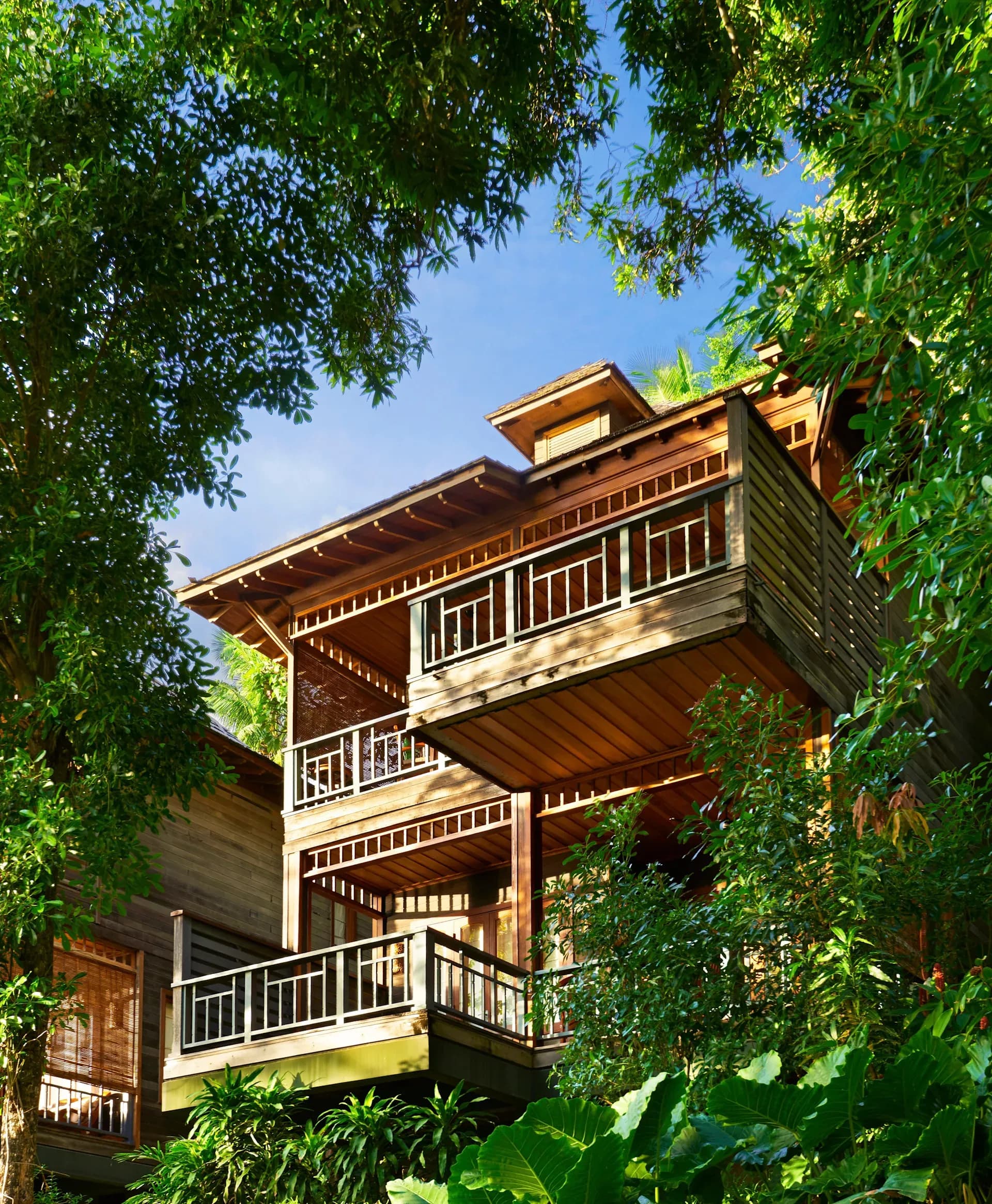 King Sunset Villa interior set among tropical forest at Hilton Seychelles Northolme