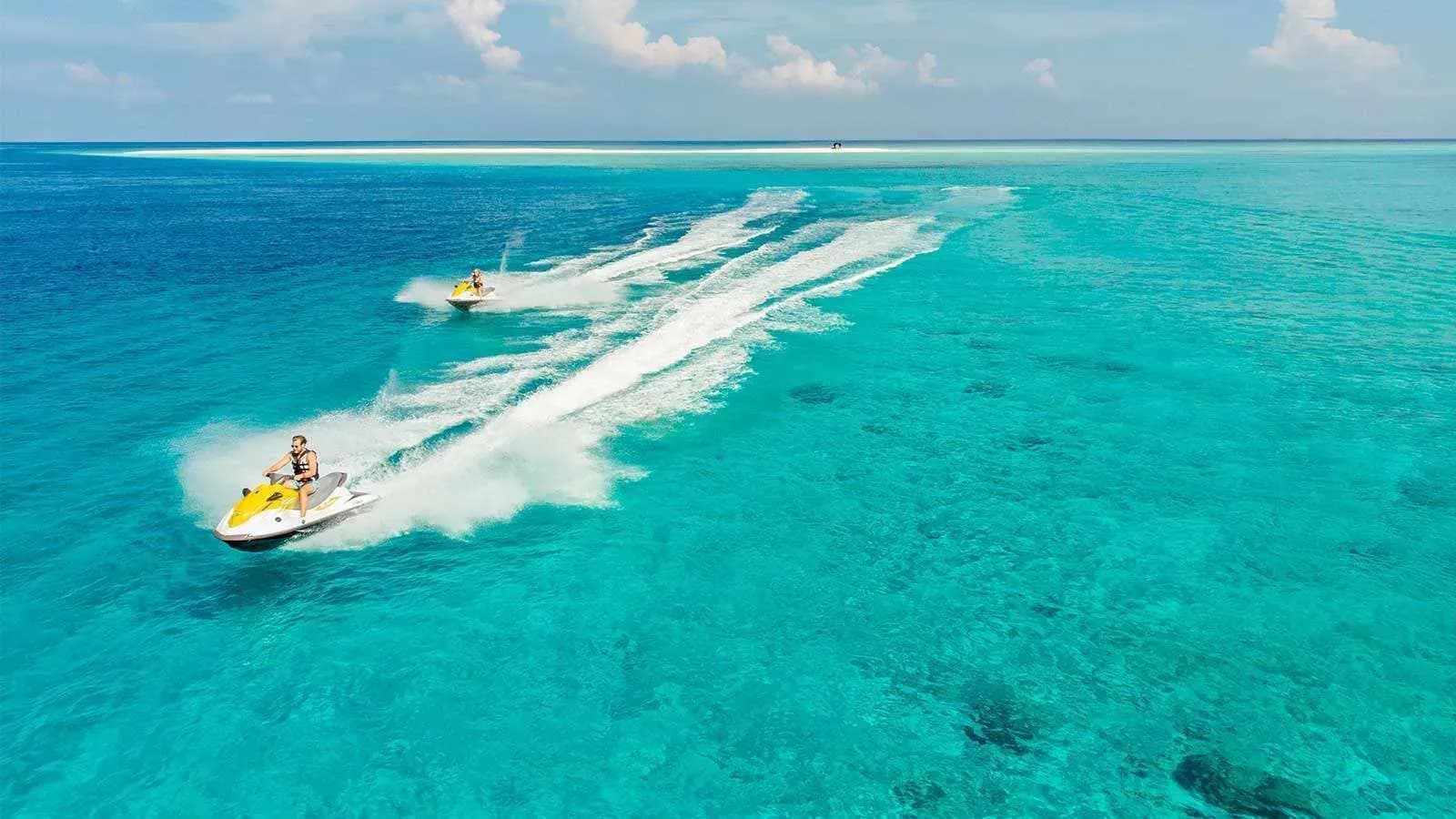 Jet ski watersports at Hurawalhi Island Resort