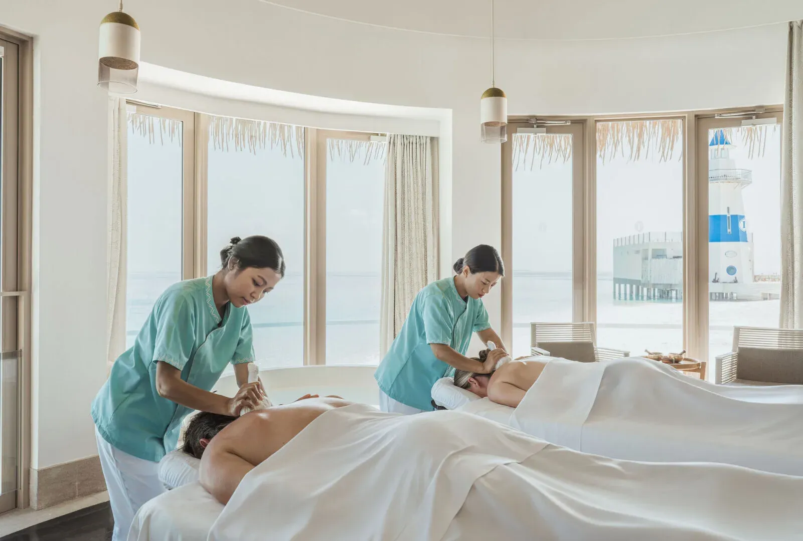Overwater treatment villa at AVI Spa, InterContinental Maldives Maamunagau Resort
