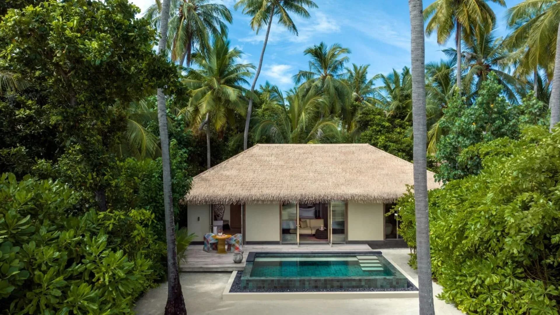 Family Beach Pool Villa exterior and plunge pool near the beach