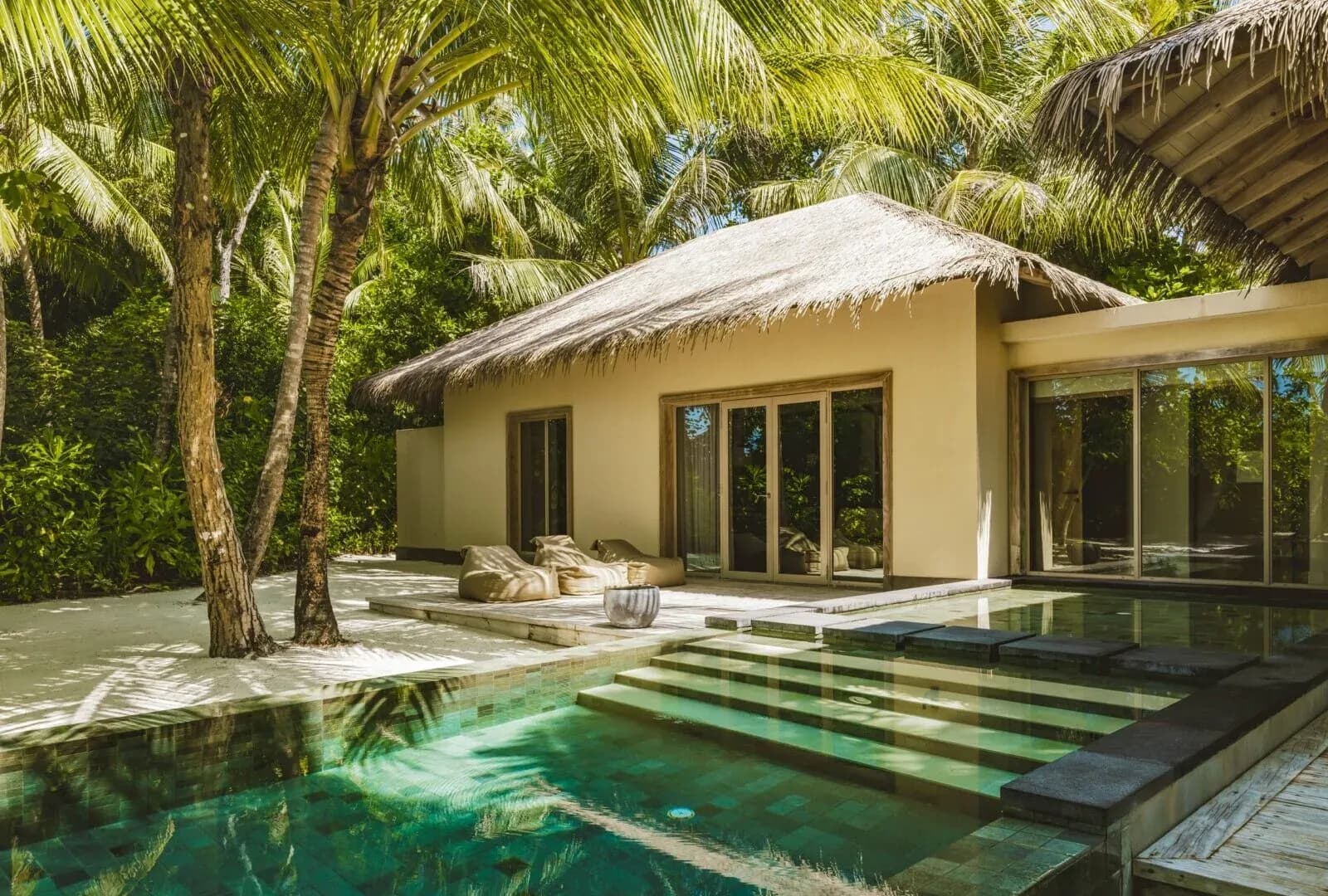 One Bedroom Sunset Beach Pool Villa garden and private infinity pool